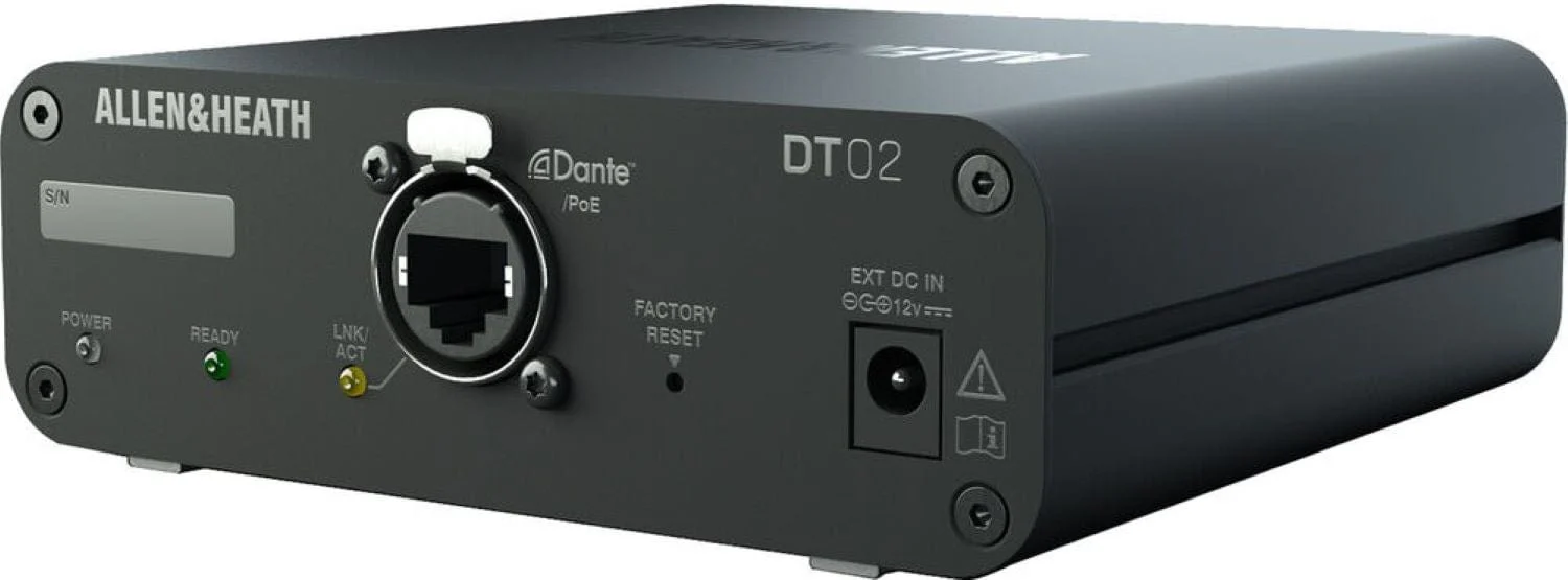 Allen & Heath AH-DT-02-X 2-Out Dante Output Expander with XLR/PoE/DC - Switchable 48kHz / 96kHz - Image 3
