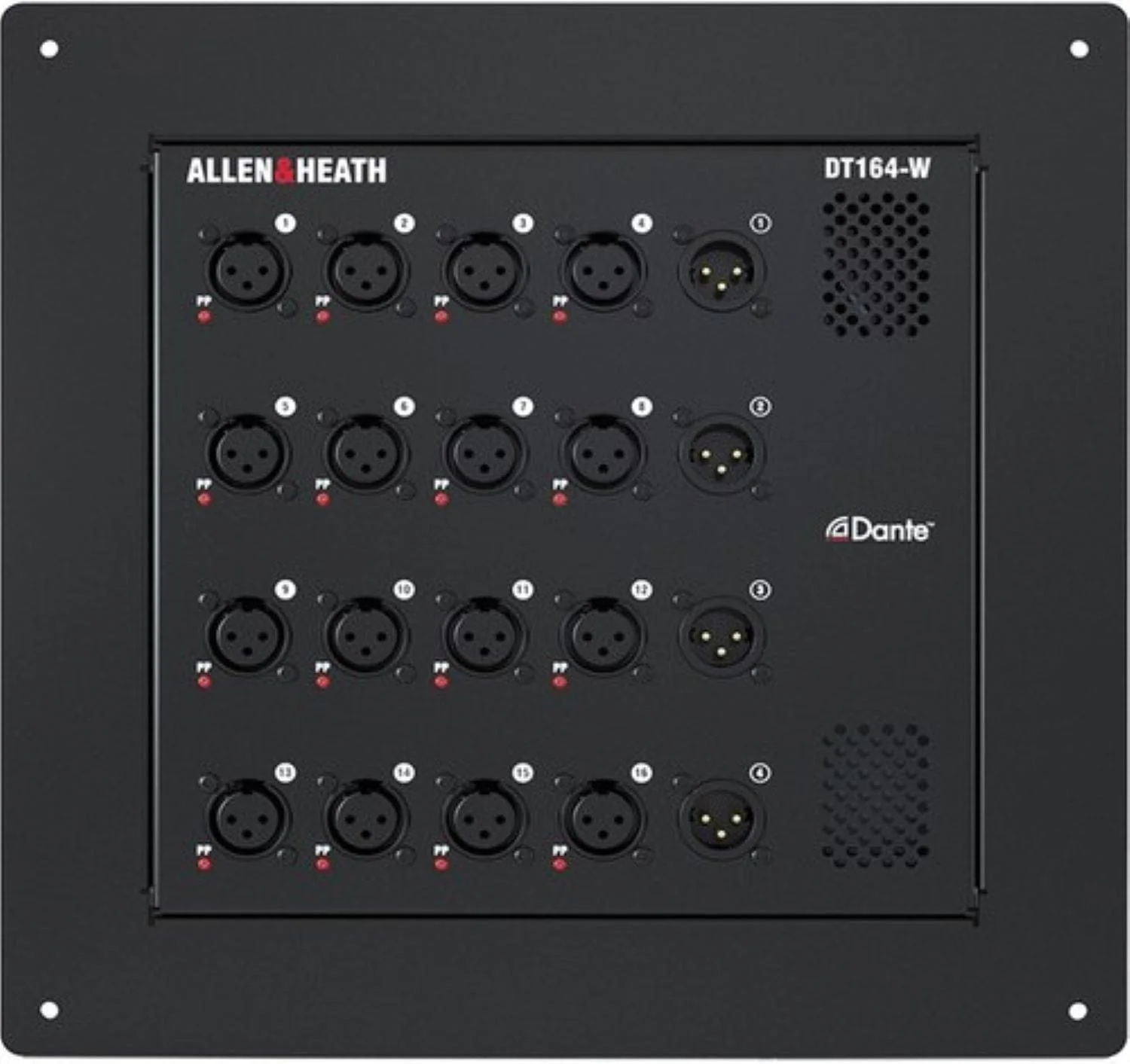 Allen & Heath AH-DT164-W 16 Input x 4 Output Dante Audio Expander Wall Box - 48kHz / 96kHz - Image 2