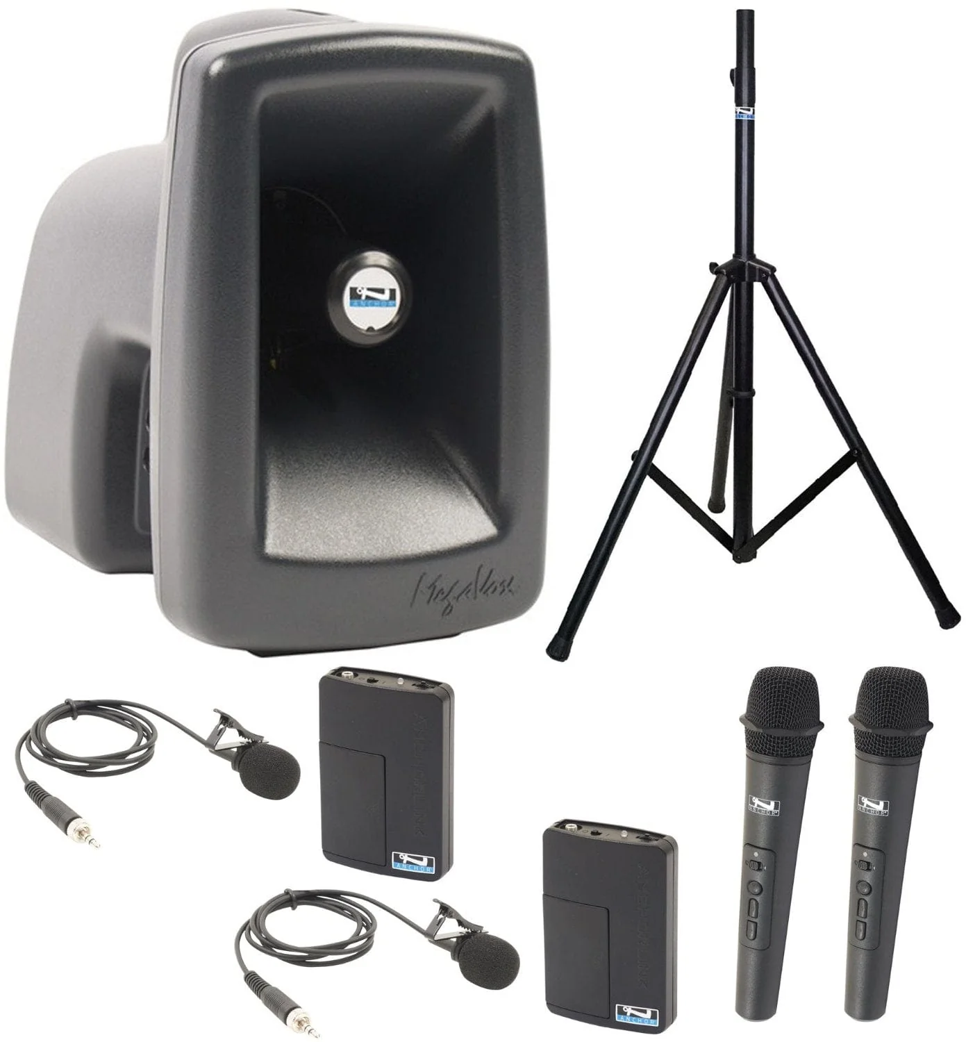 Anchor Audio 515430 MegaVox System X4 - Anchor-Air / 2x Handheld / 2x Lapel Wireless Microphones