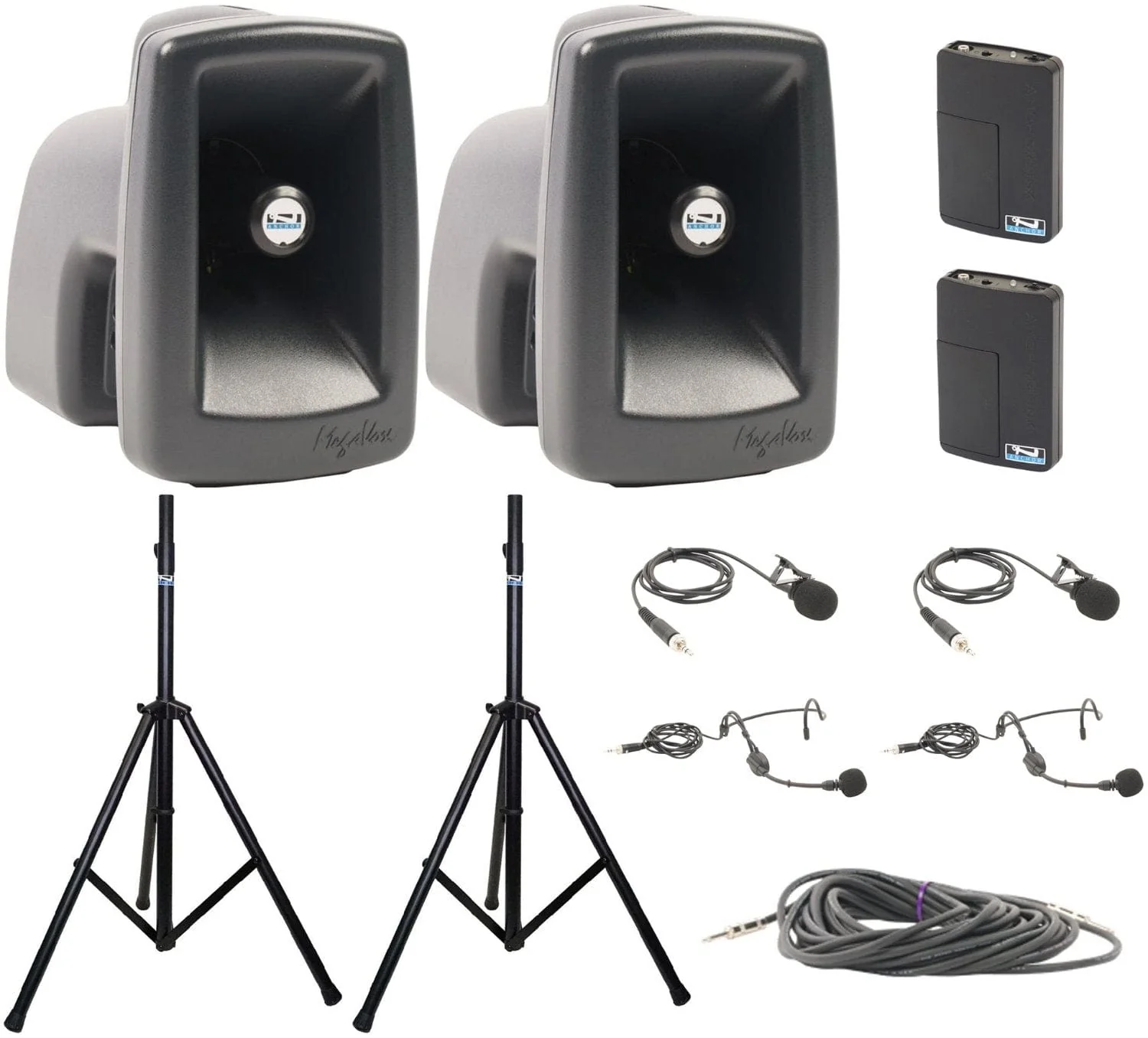 Anchor Audio 545290 MegaVox Pair COMP 2 - 2x Lapel / 2x Headband Wireless Microphones