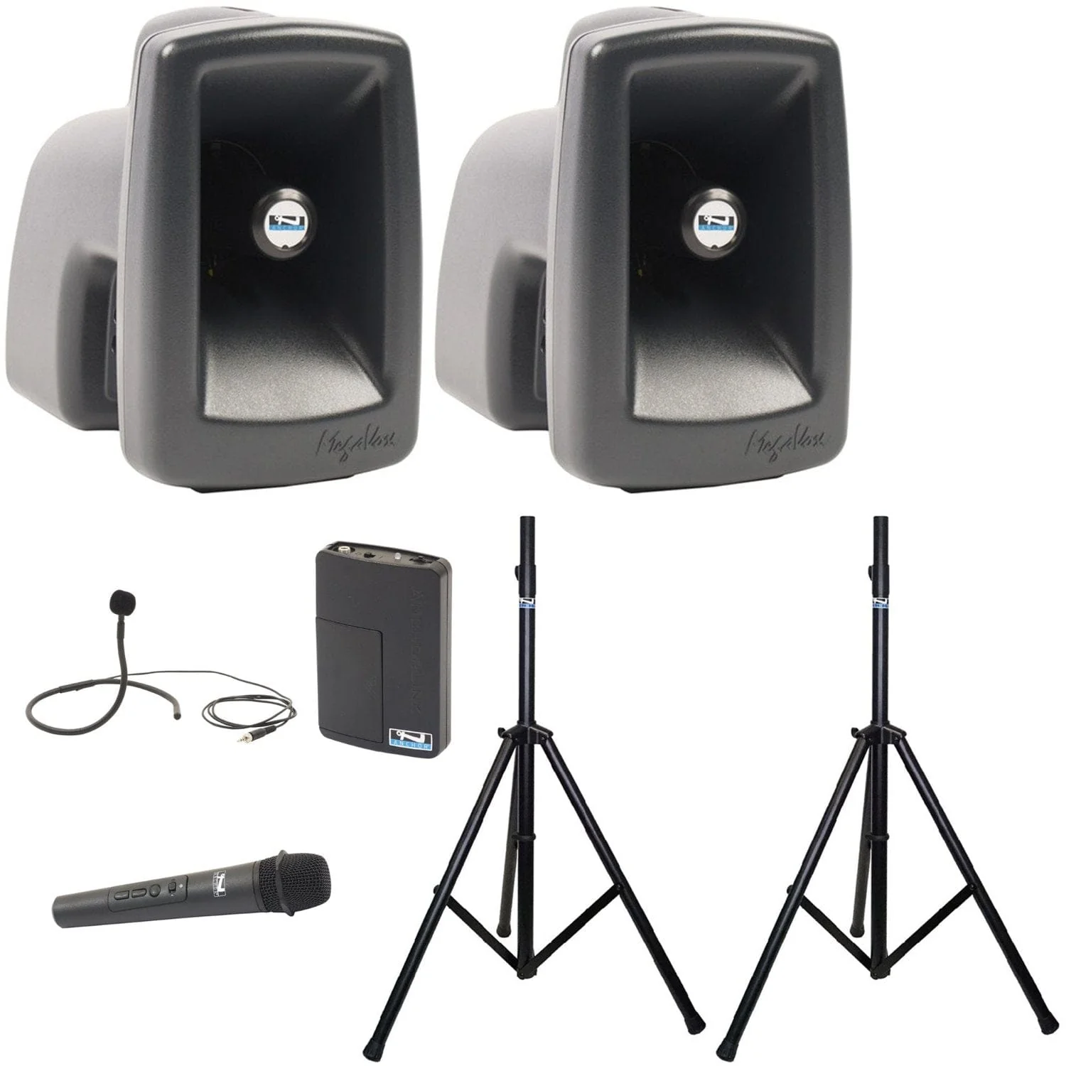 Anchor Audio 560235 MegaVox Pair AIR X2 - Anchor-Air / Handheld / Collar Wireless Microphones