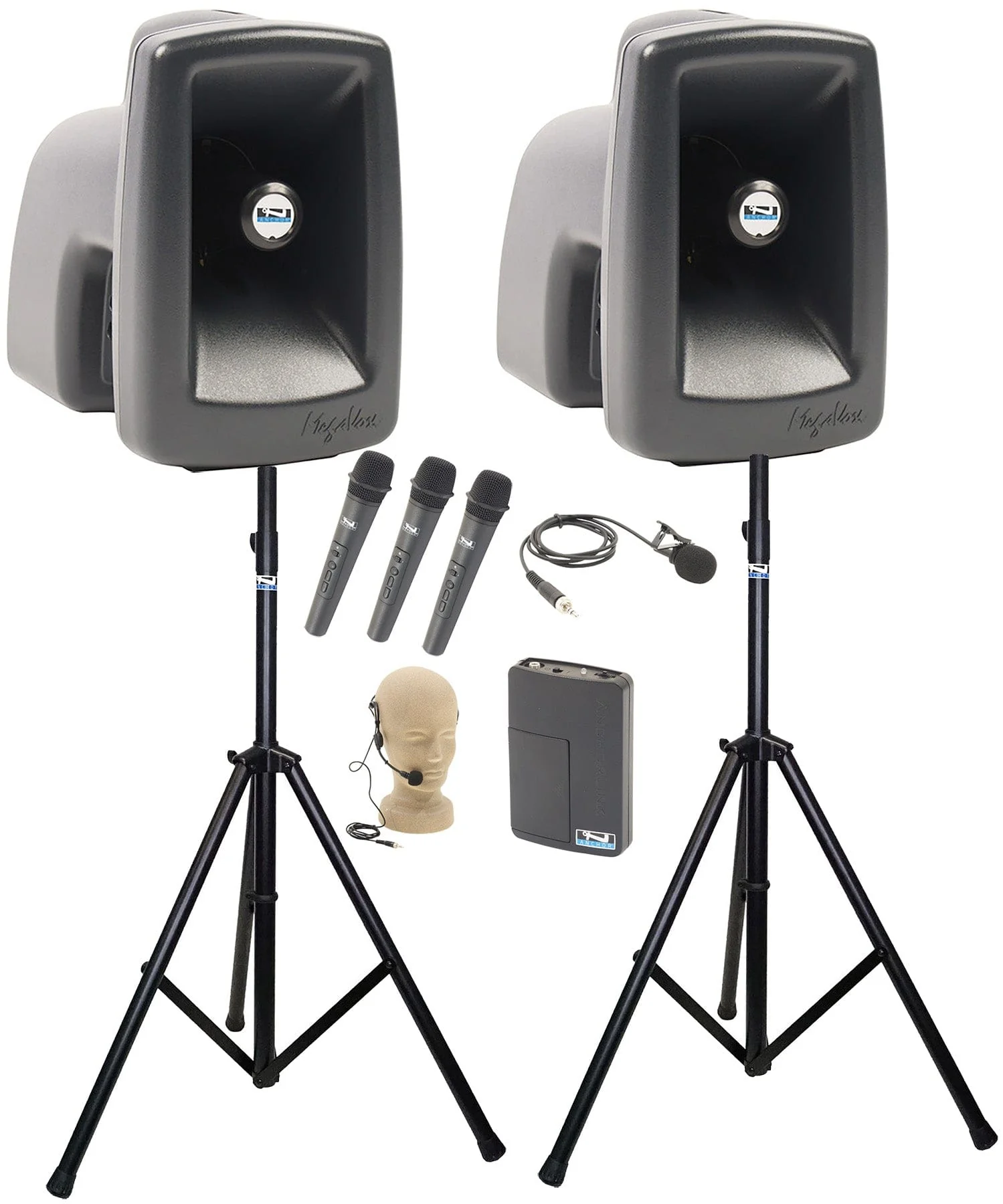 Anchor Audio 560439 MegaVox Pair AIR X4 - Anchor-Air / 3x Handheld / 1x Lapel / 1x Headband Mics