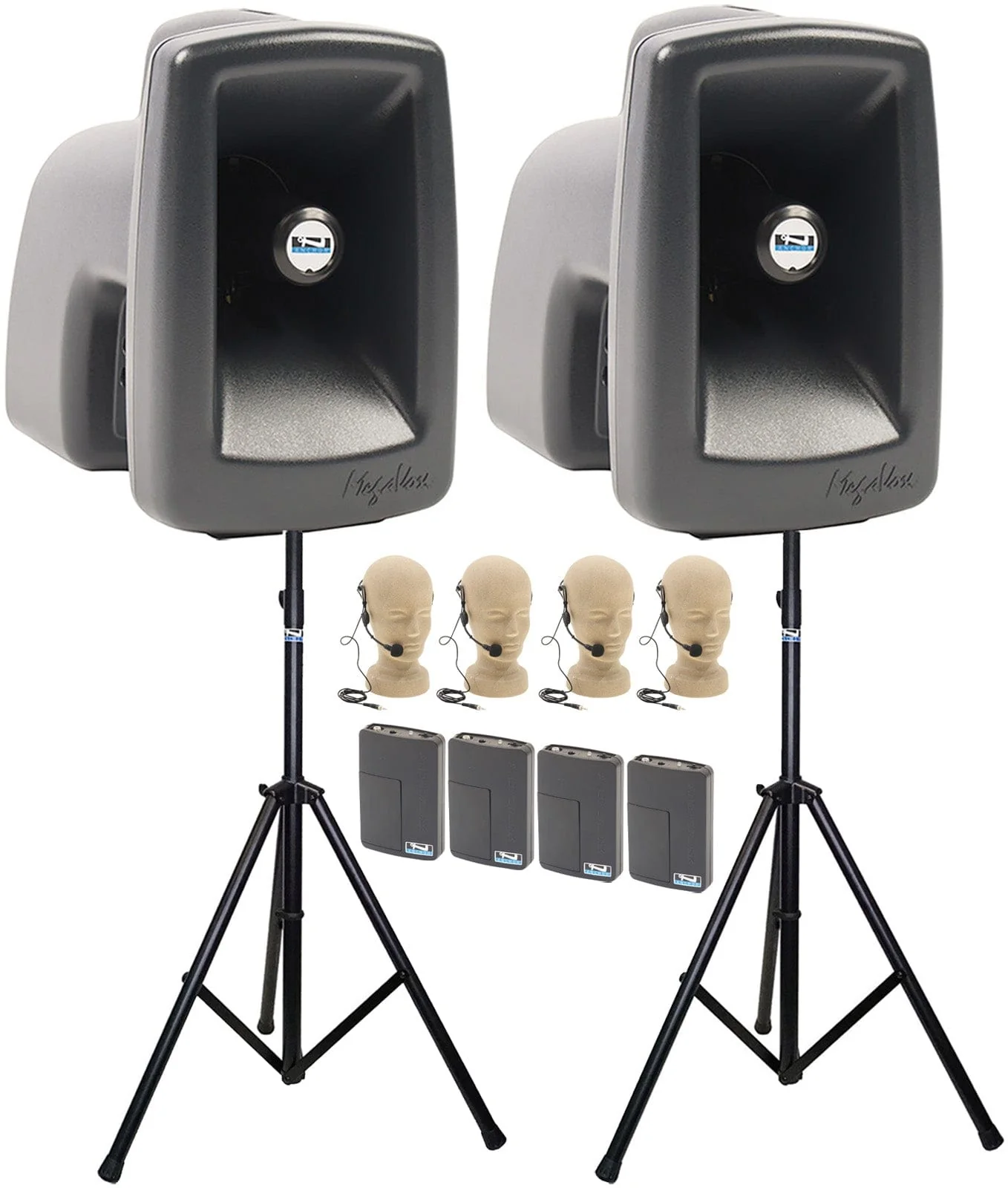 Anchor Audio 560450 MegaVox Pair AIR X4 - Anchor-Air / 4x Headband Wireless Microphones