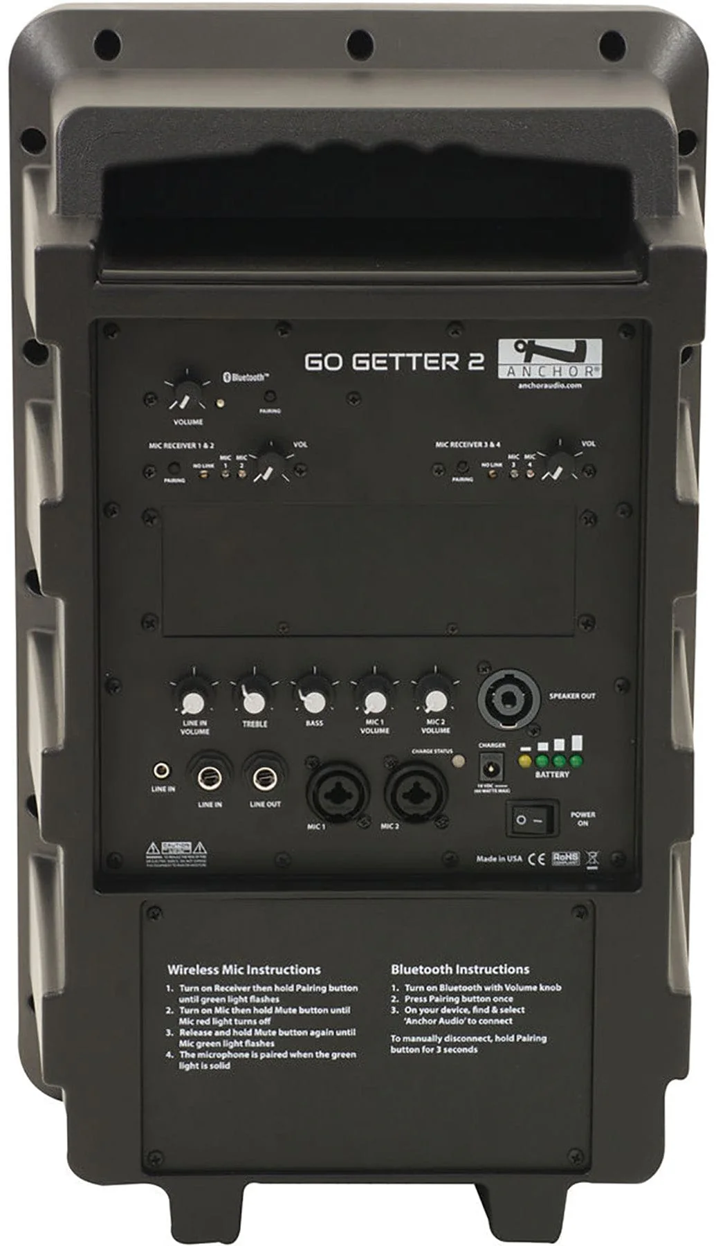 Anchor Audio 612400 Go Getter 2 System 4 - Anchor-Air / 4x Handheld Wireless Microphones - Image 3