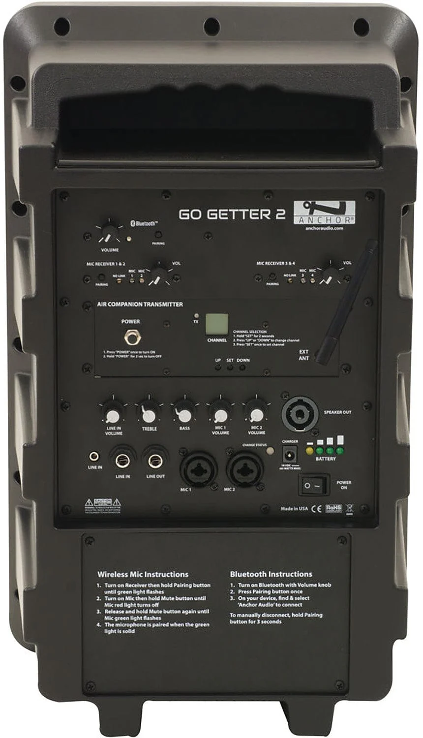 Anchor Audio 615400 Go Getter 2 System X4 - Anchor-Air / 4x Handheld Wireless Microphones - Image 4