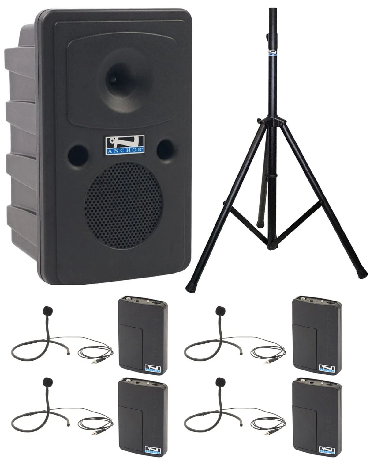Anchor Audio 615470 Go Getter 2 System X4 - Anchor-Air / 4x Collar Wireless Microphones