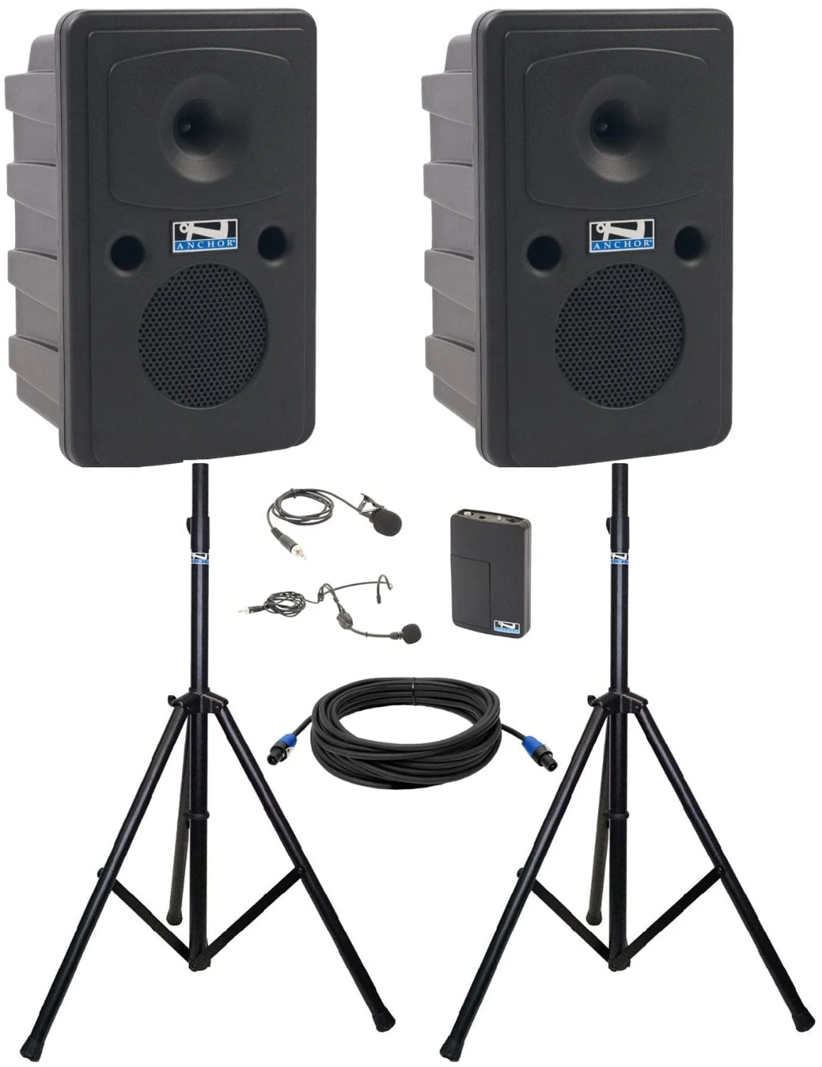 Anchor Audio 645190 Go Getter 2 Pair COMP 1 - Lapel / Headband Wireless Microphones