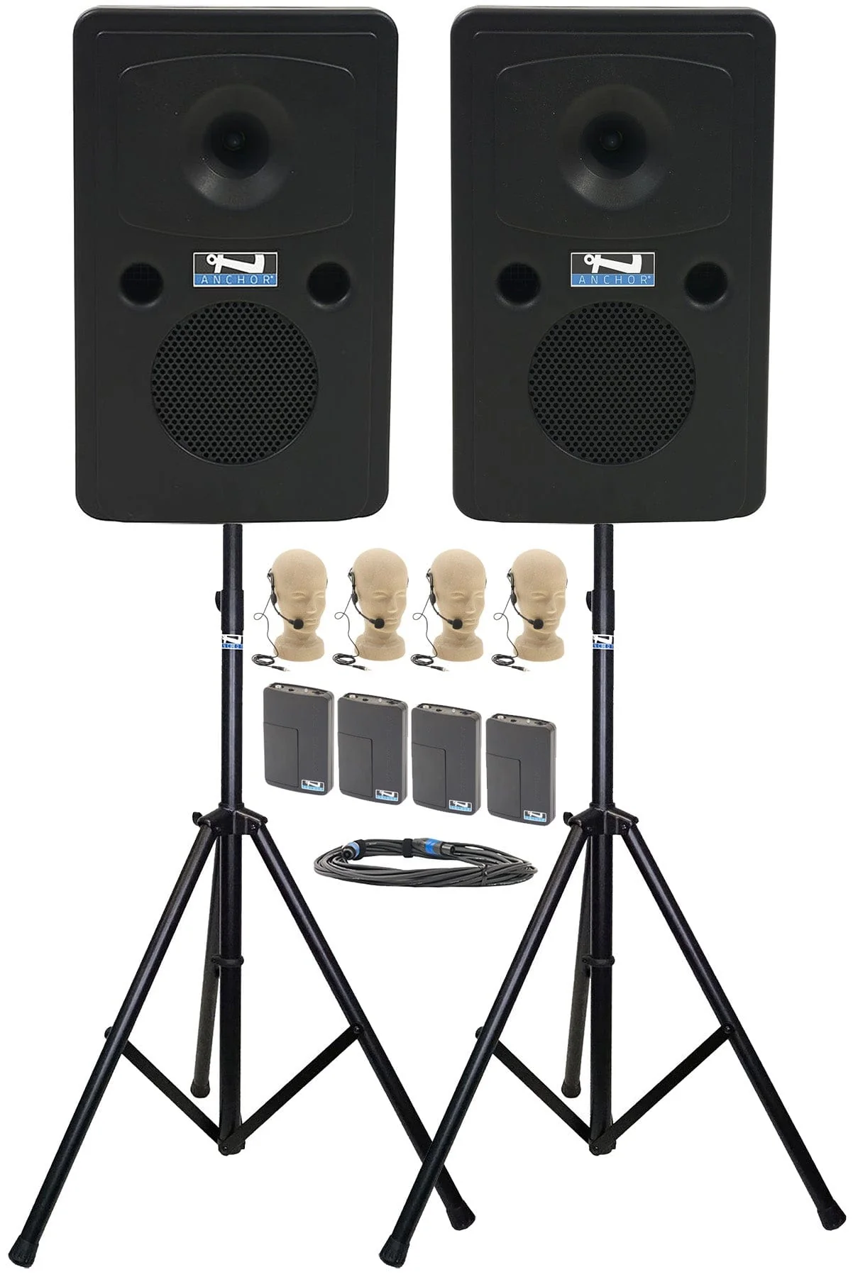 Anchor Audio 645450 Go Getter 2 Pair COMP 4 - 4x Headband Wireless Microphones