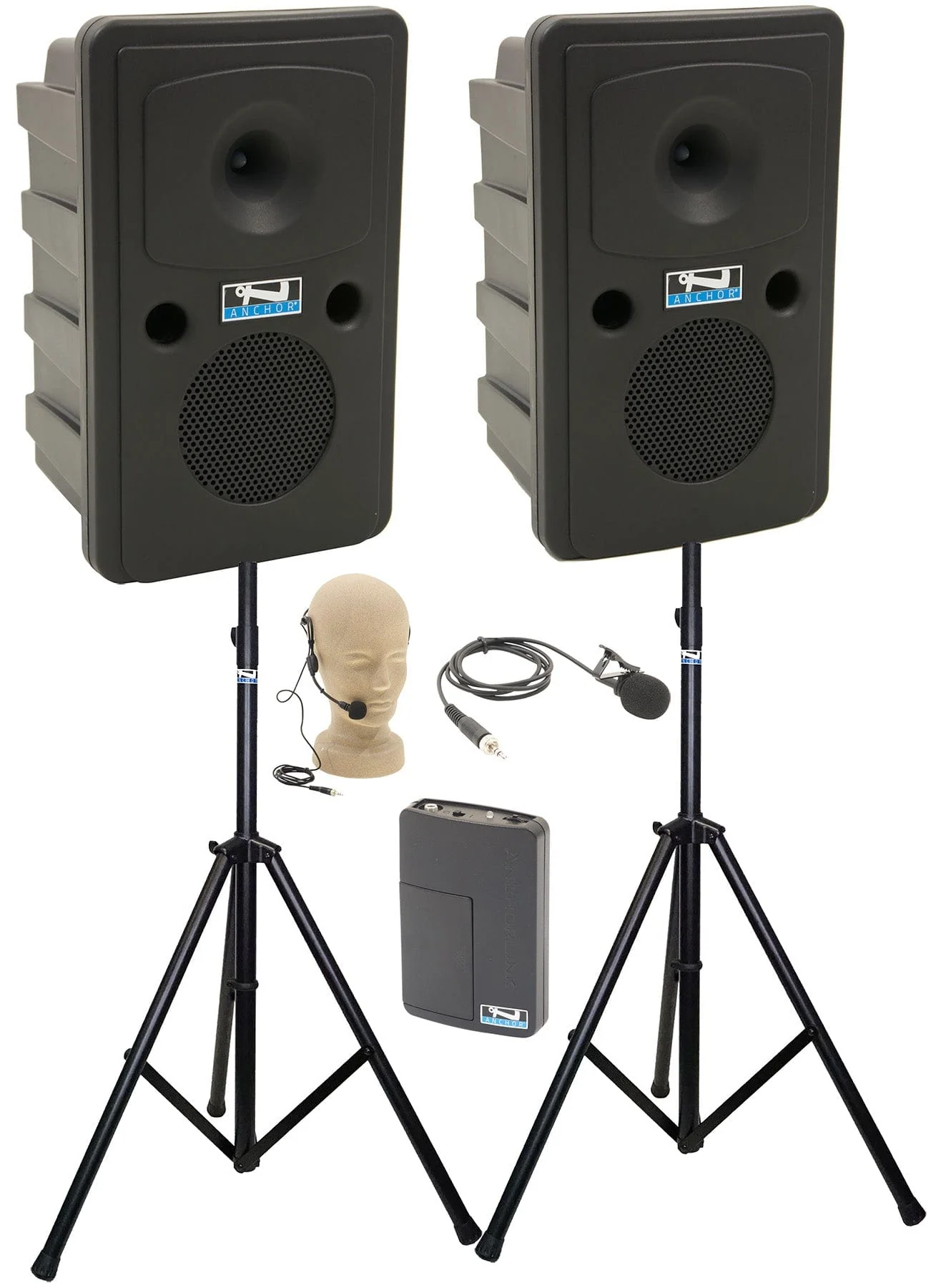 Anchor Audio 660190 Go Getter 2 Pair AIR X1 - Anchor-Air / Wireless Lapel Mic / Headband Microphones