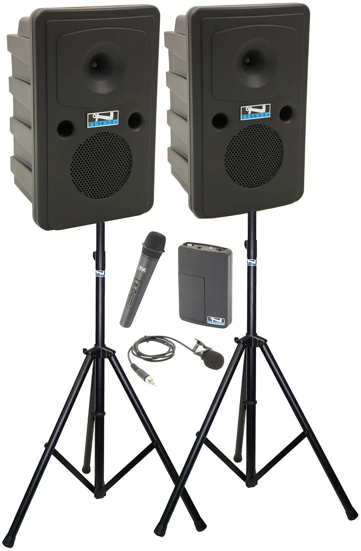Anchor Audio 660230 Go Getter 2 Pair AIR X2 - Anchor-Air / Handheld / Lapel Wireless Microphones