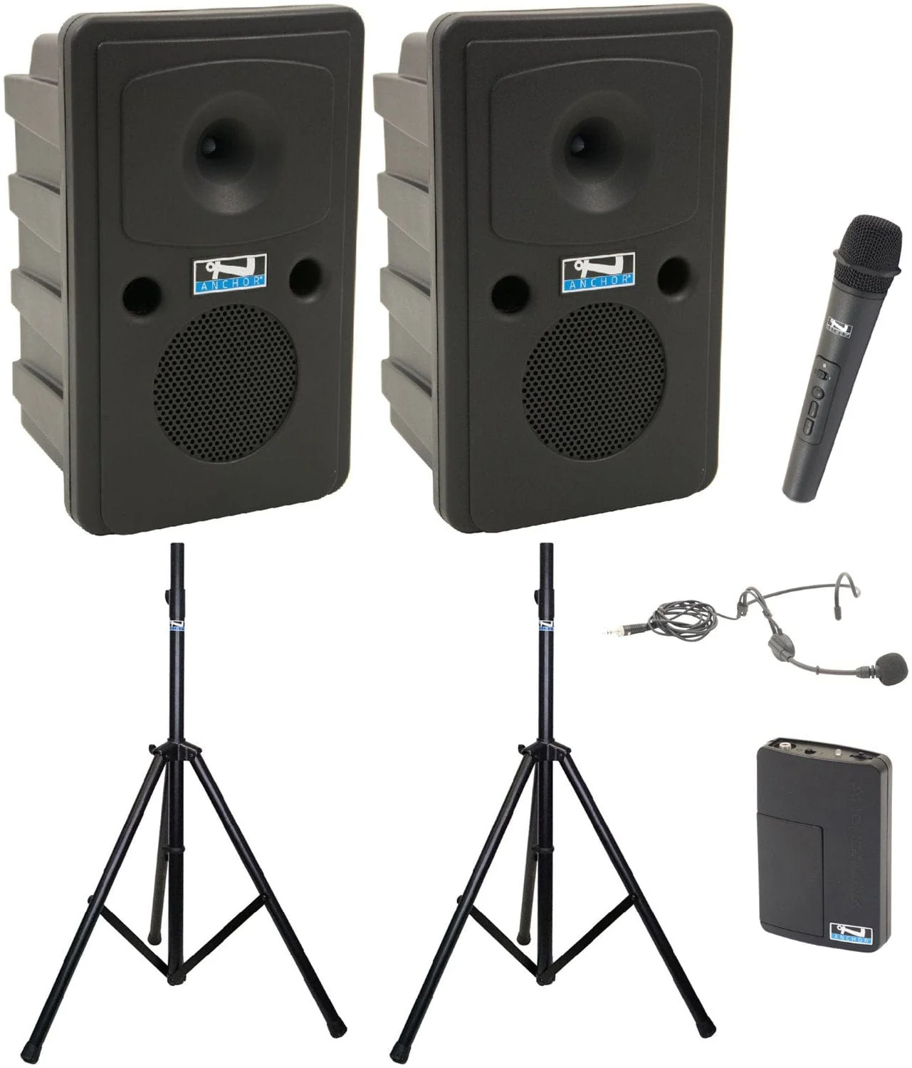 Anchor Audio 665225 Go Getter 2 Pair AIRFLEX XR2 - Anchor-Air / Handheld / Headband Wireless Mics