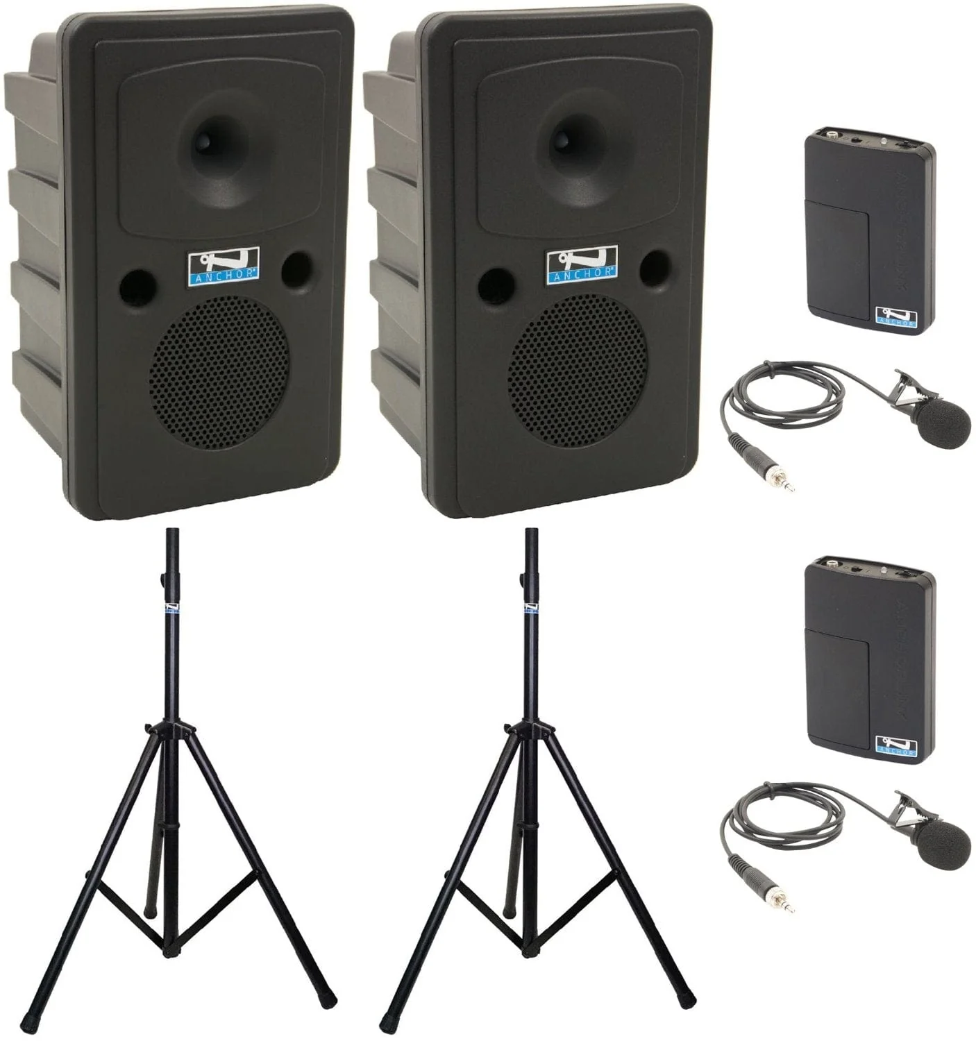Anchor Audio 665260 Go Getter 2 Pair AIRFLEX XR2 - Anchor-Air / 2x Lapel Wireless Microphones