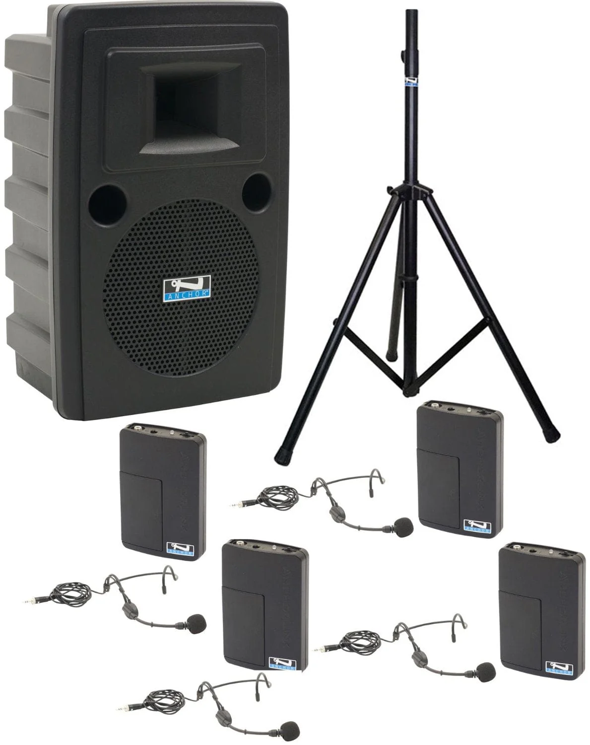 Anchor Audio 712450 Liberty 2 System 4 - 4x Headband Wireless Microphones