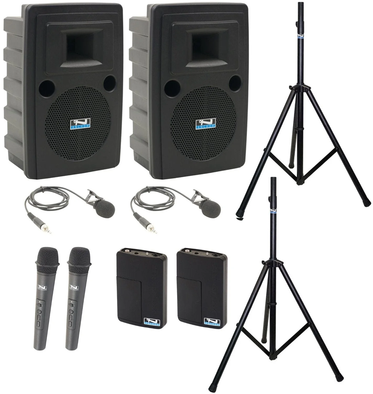 Anchor Audio 760430 Liberty 2 Pair LIB2-AIR X4 - Anchor-Air / 2x Handheld / 2x Lapel Wireless Mics