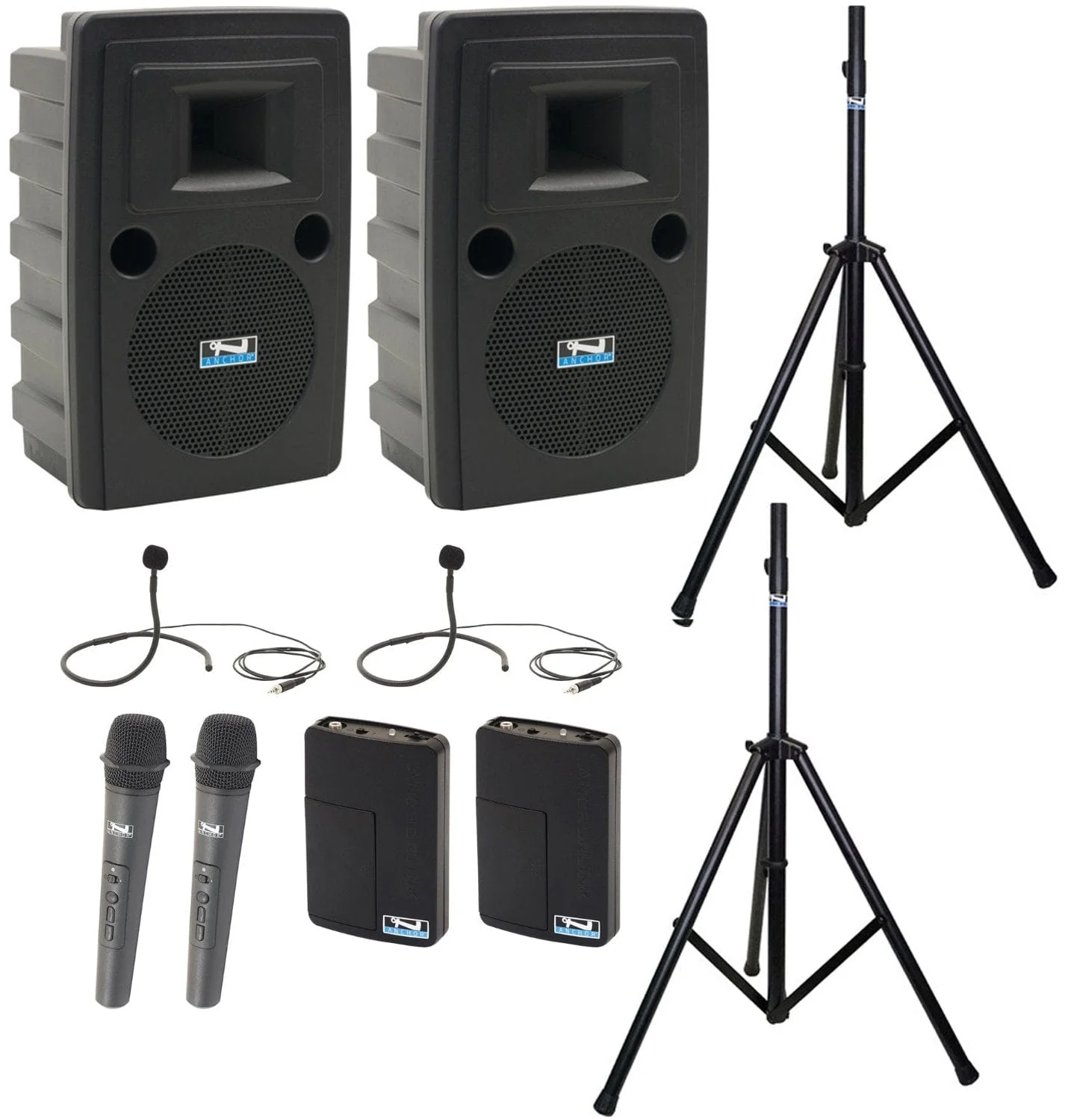 Anchor Audio 760435 Liberty 2 Pair LIB2-AIR X4 - Anchor-Air / 2x Handheld / 2x Collar Wireless Mics