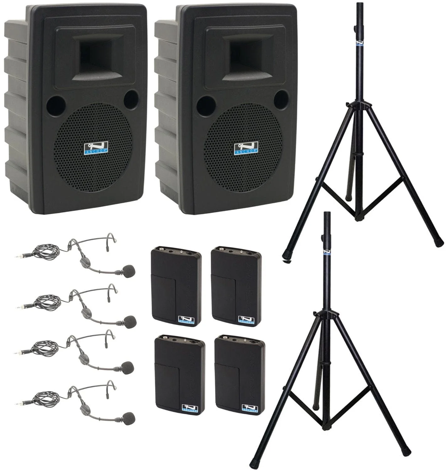 Anchor Audio 760450 Liberty 2 Pair LIB2-AIR X4 - Anchor-Air / 4x Headband Wireless Microphones