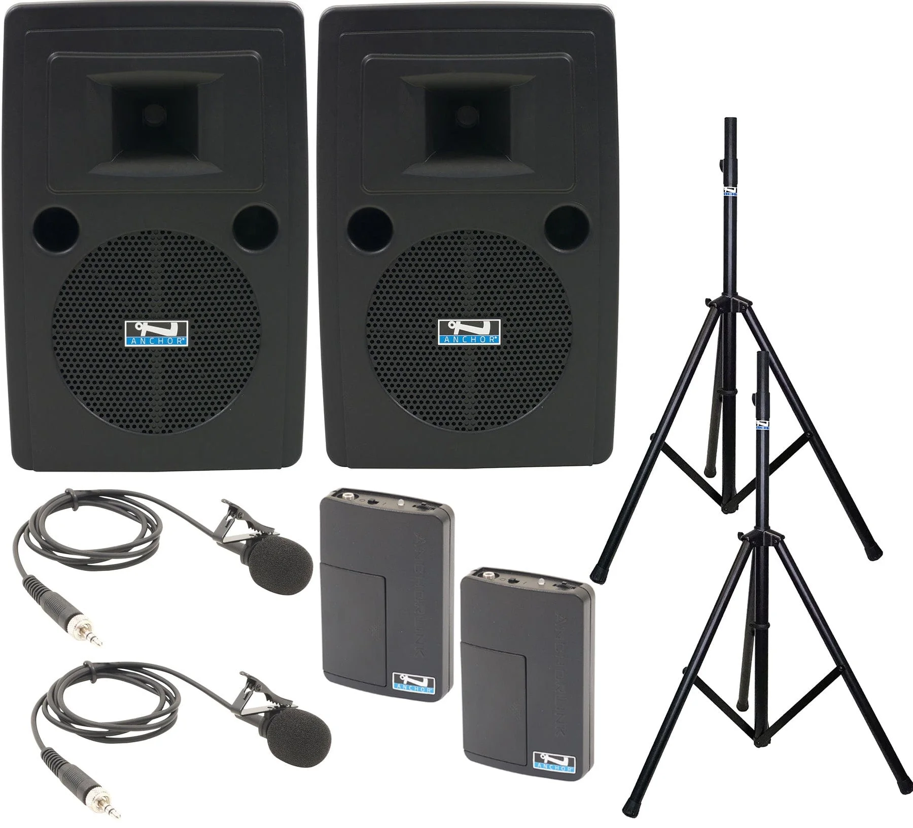 Anchor Audio 765260 Liberty 2 Pair AIRFLEX XR2 - Anchor-Air / 2x Lapel Wireless Microphones