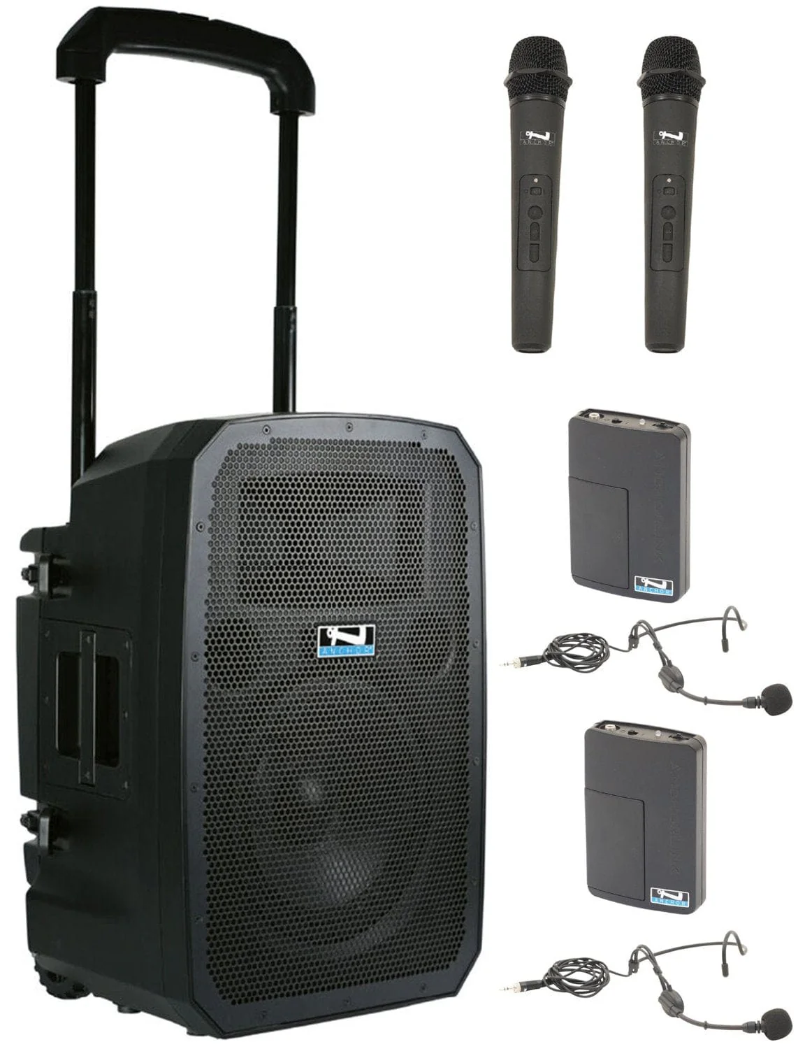 Anchor Audio 771425 Liberty 3 Link System - AnchorLink 3 / 2x Handheld / 2x Headband Wireless Mics
