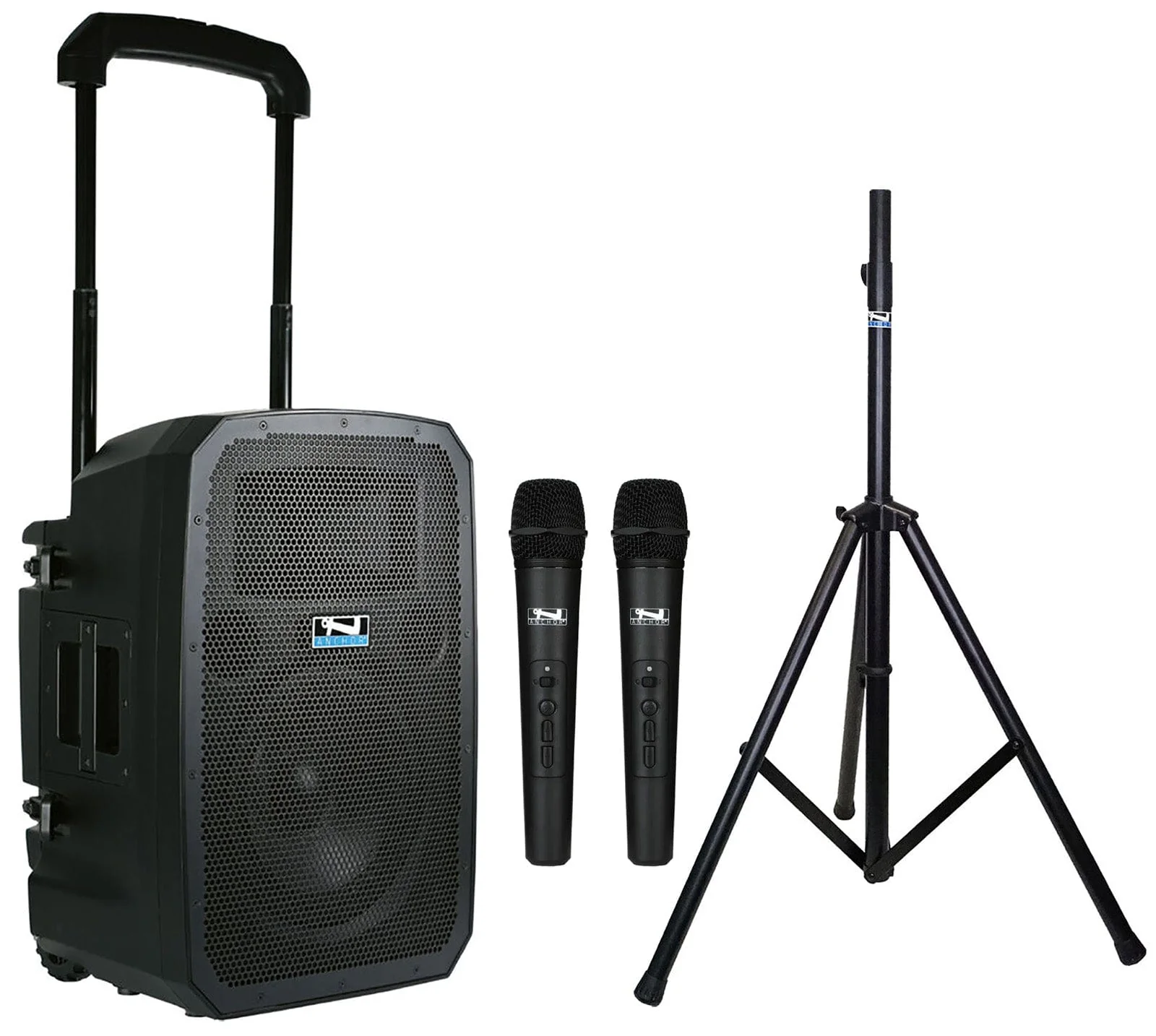 Anchor Audio 776200 Liberty 3 Link System - AnchorLink 3 / 2x Handheld Wireless Microphones / Stand