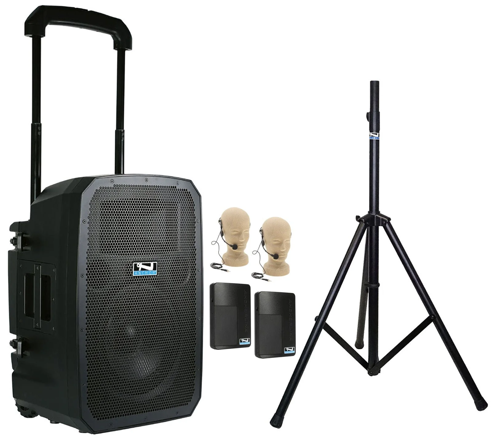 Anchor Audio 776250 Liberty 3 Link System - AnchorLink 3 / 2x Headband Wireless Microphones / Stand