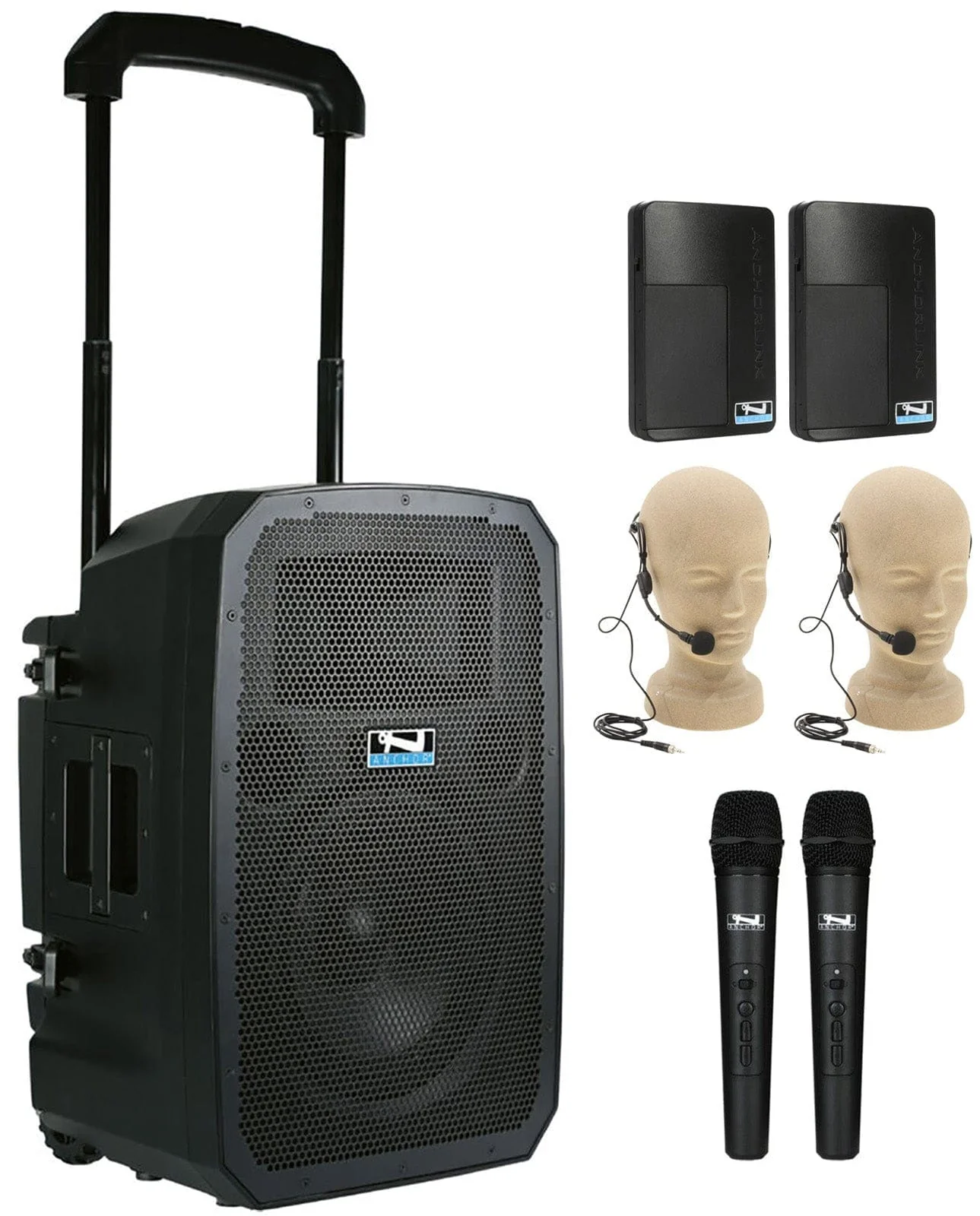 Anchor Audio 781425 Liberty 3 Hub System - AnchorLink 3 / AnchorFlex / 2x Handheld / 2x Headband Mics