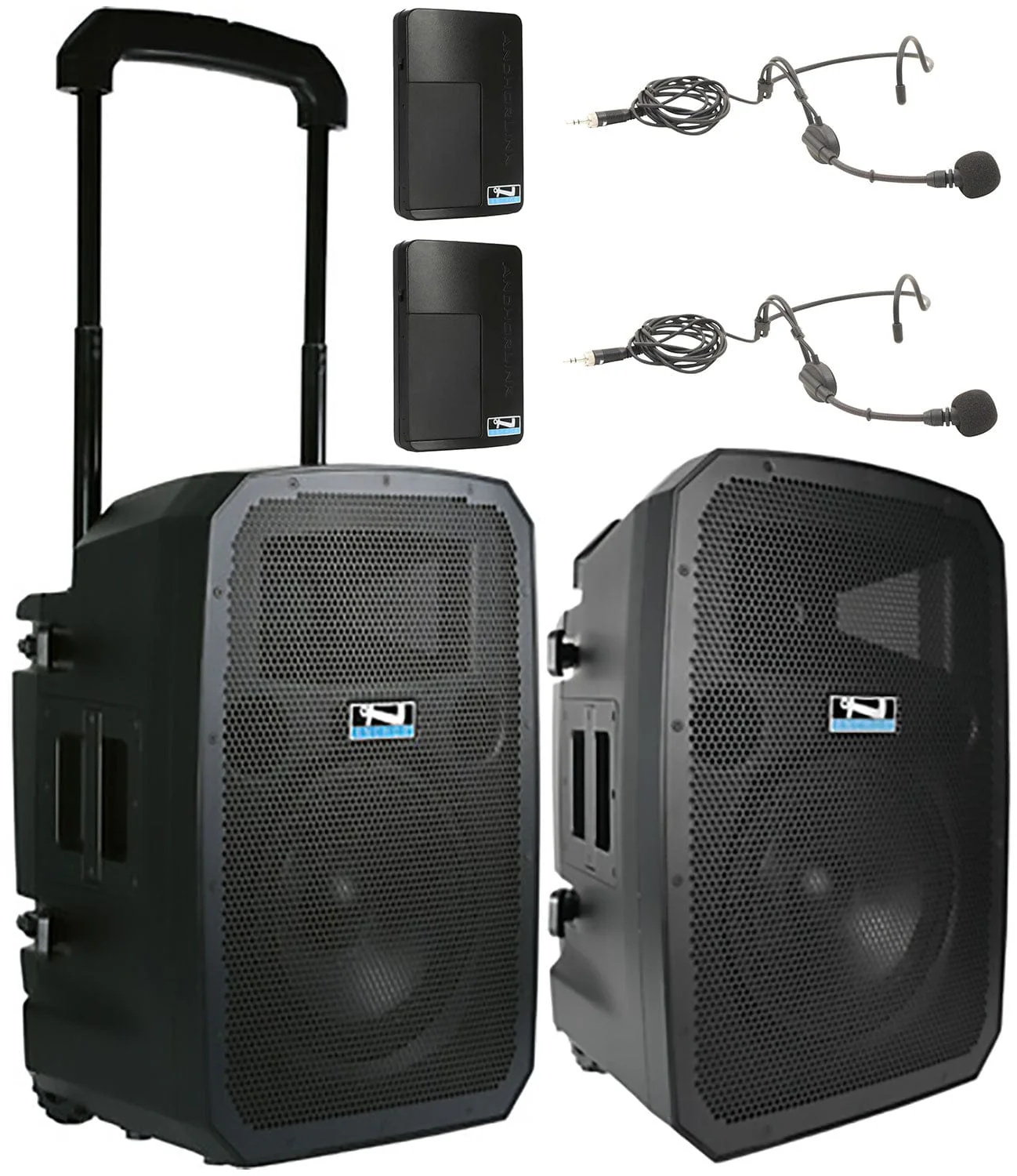 Anchor Audio 784250 Liberty 3 Hub Connect Set - AnchorLink 3 / AnchorFlex / 2 Headband Wireless Mics