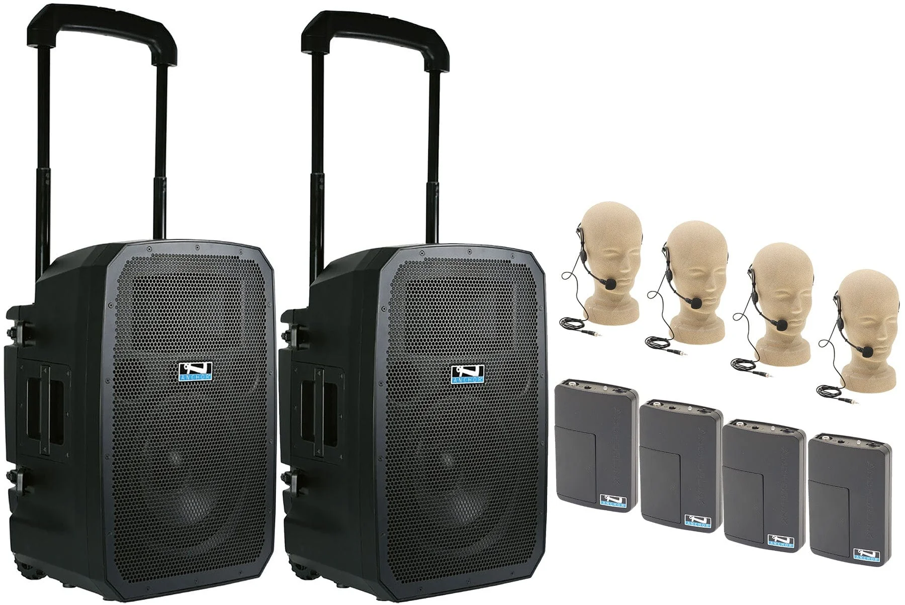 Anchor Audio 784450 Liberty 3 Hub Connect Set - AnchorLink 3 / AnchorFlex / 4 Headband Wireless Mics
