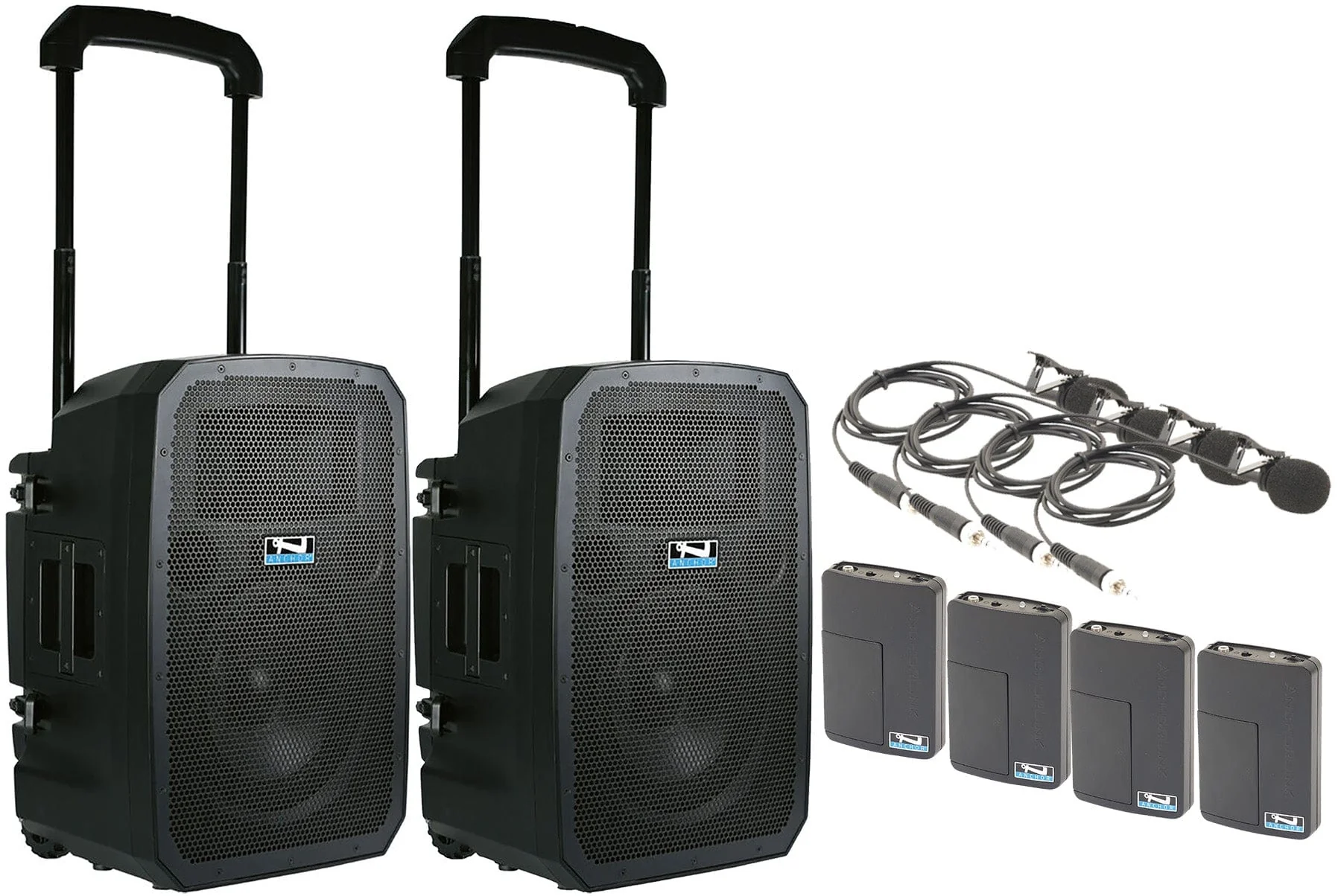 Anchor Audio 784460 Liberty 3 Hub Connect Set - AnchorLink 3 / AnchorFlex / 4x Lapel Wireless Mics