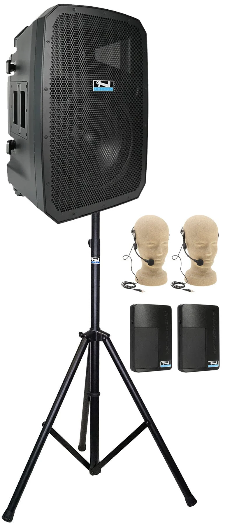Anchor Audio 786250 Liberty 3 Hub System - AnchorLink 3 / AnchorFlex / 2x Headband Mics / Stand