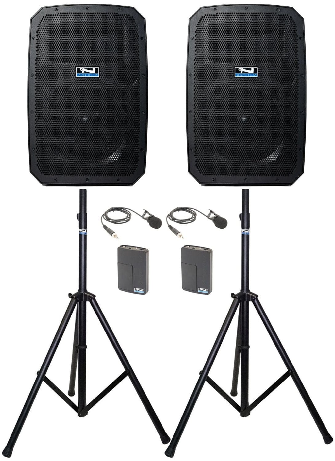 Anchor Audio 789260 Liberty 3 Hub Connect Set - AnchorLink 3 / AnchorFlex / 2x Lapel Mics / Stands