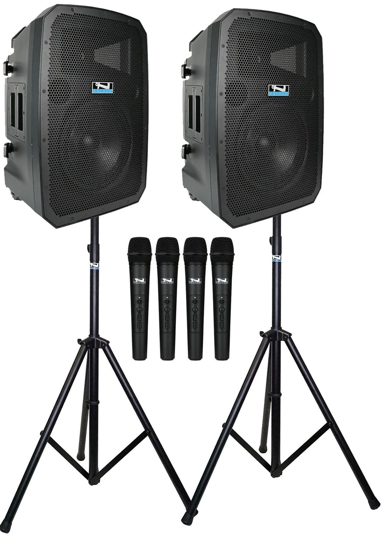 Anchor Audio 789400 Liberty 3 Hub Connect Set - AnchorLink 3 / AnchorFlex / 4 Handheld Mics / Stands
