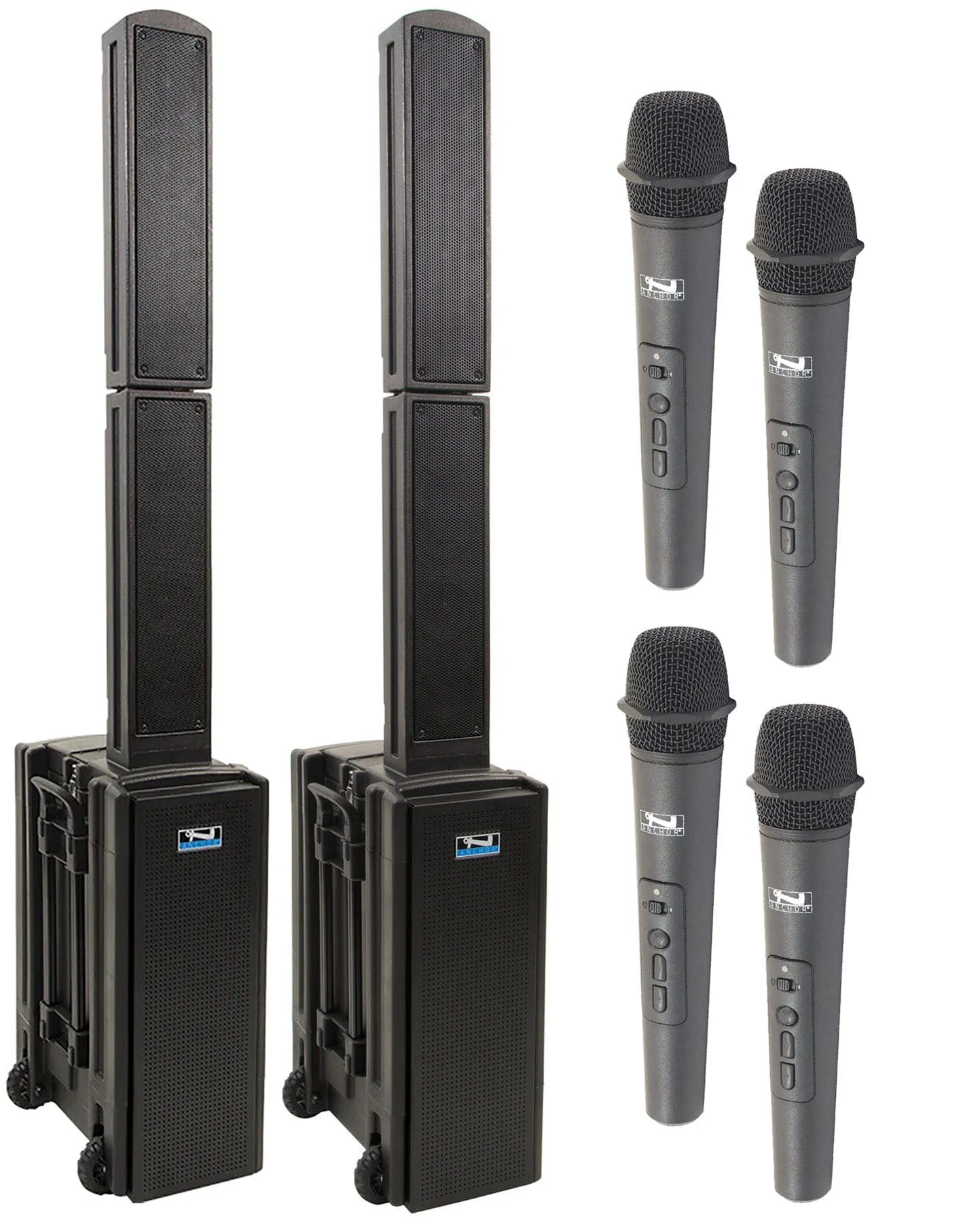 Anchor Audio 860400 Beacon 2 Pair AIR XR4 - Anchor Air / 4x Handheld Wireless Microphones