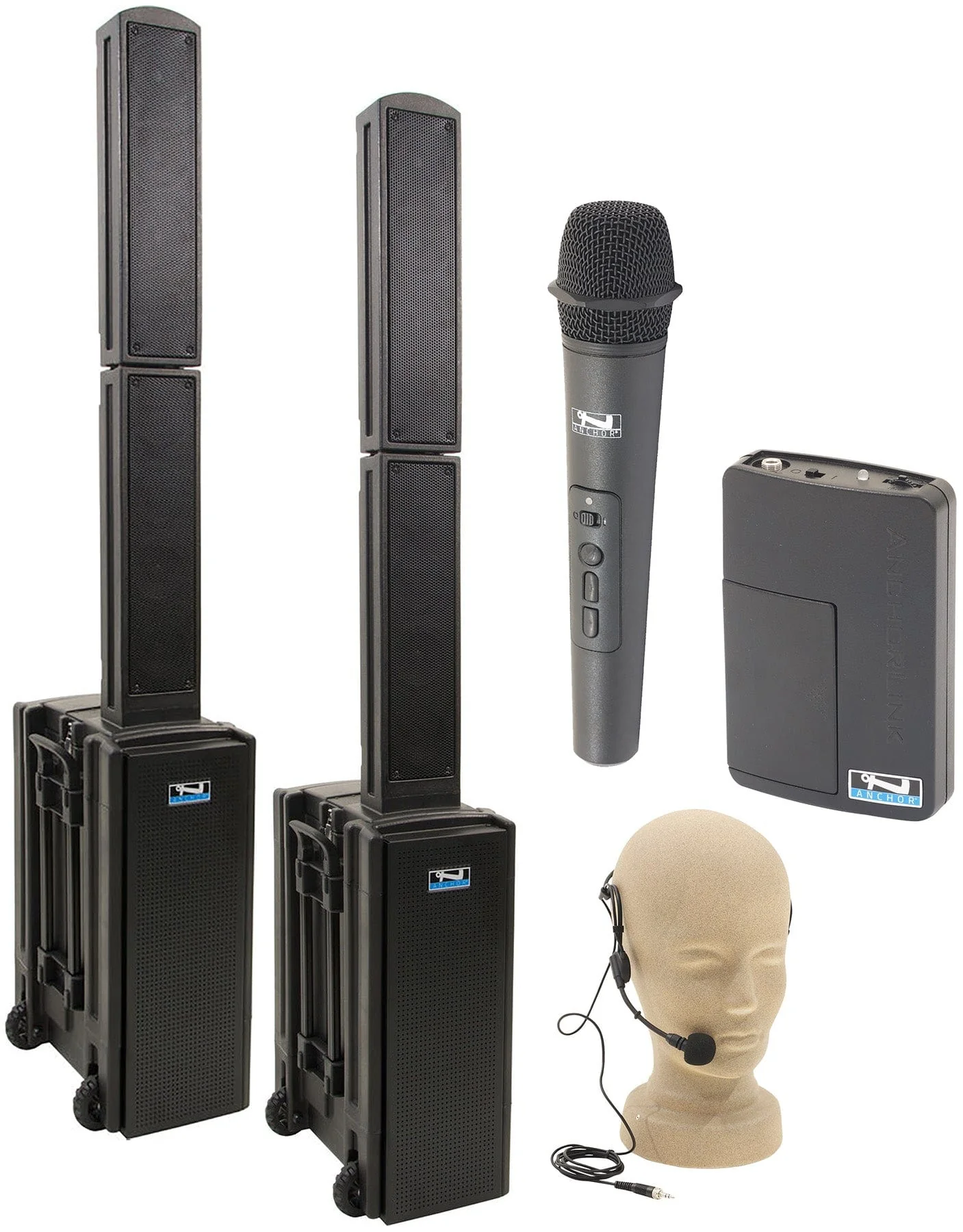 Anchor Audio 865225 Beacon 2 Pair AIRFLEX XR2 - Anchor Air / Handheld / Headband Wireless Mics