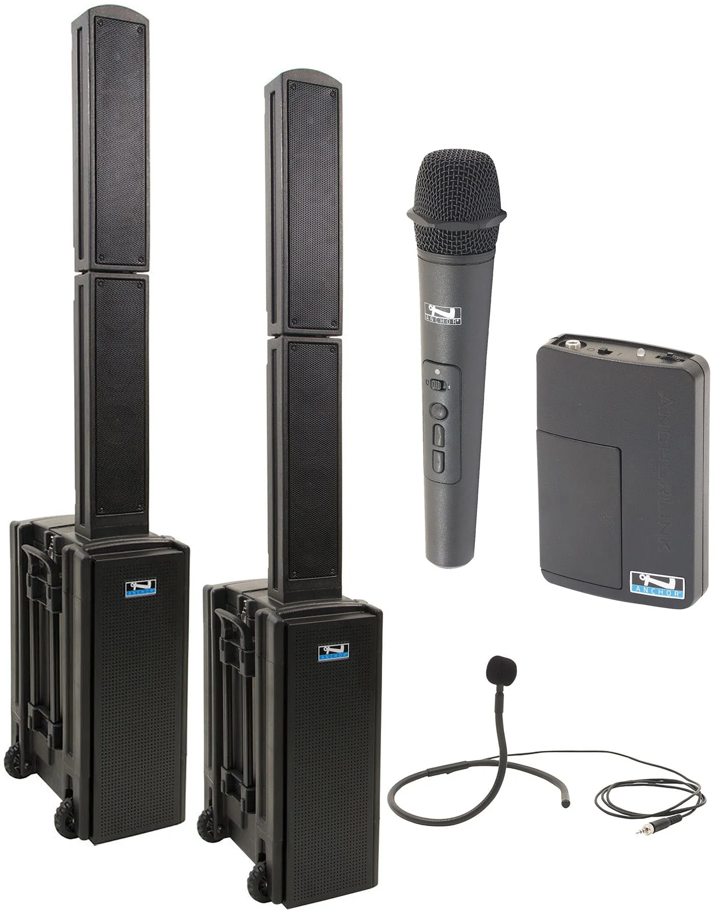 Anchor Audio 865235 Beacon 2 Pair AIRFLEX XR2 - Anchor Air / Wireless / Collar Wireless Microphones