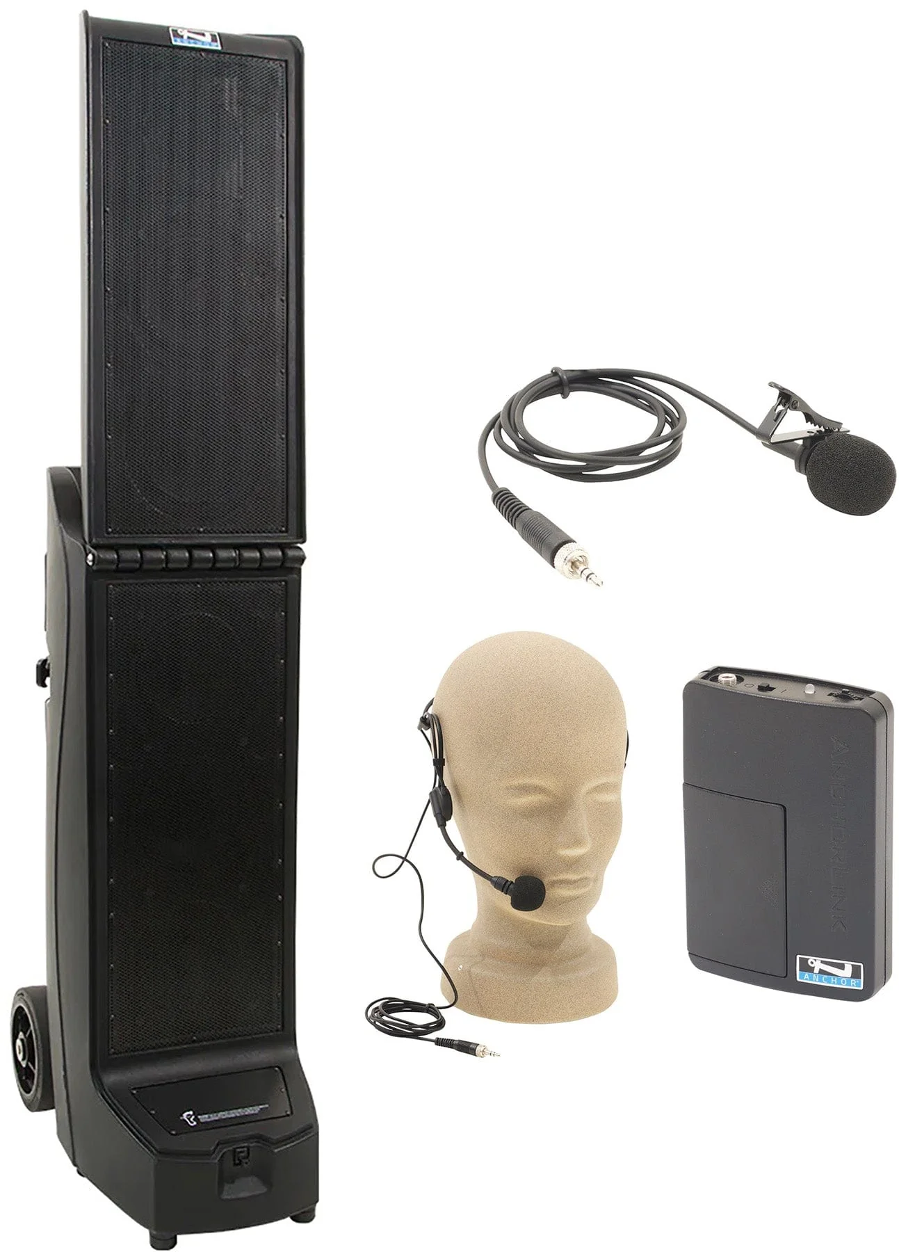 Anchor Audio 914190 Bigfoot 2 System X1 - Anchor-Air / Lapel / Headband Wireless Microphones
