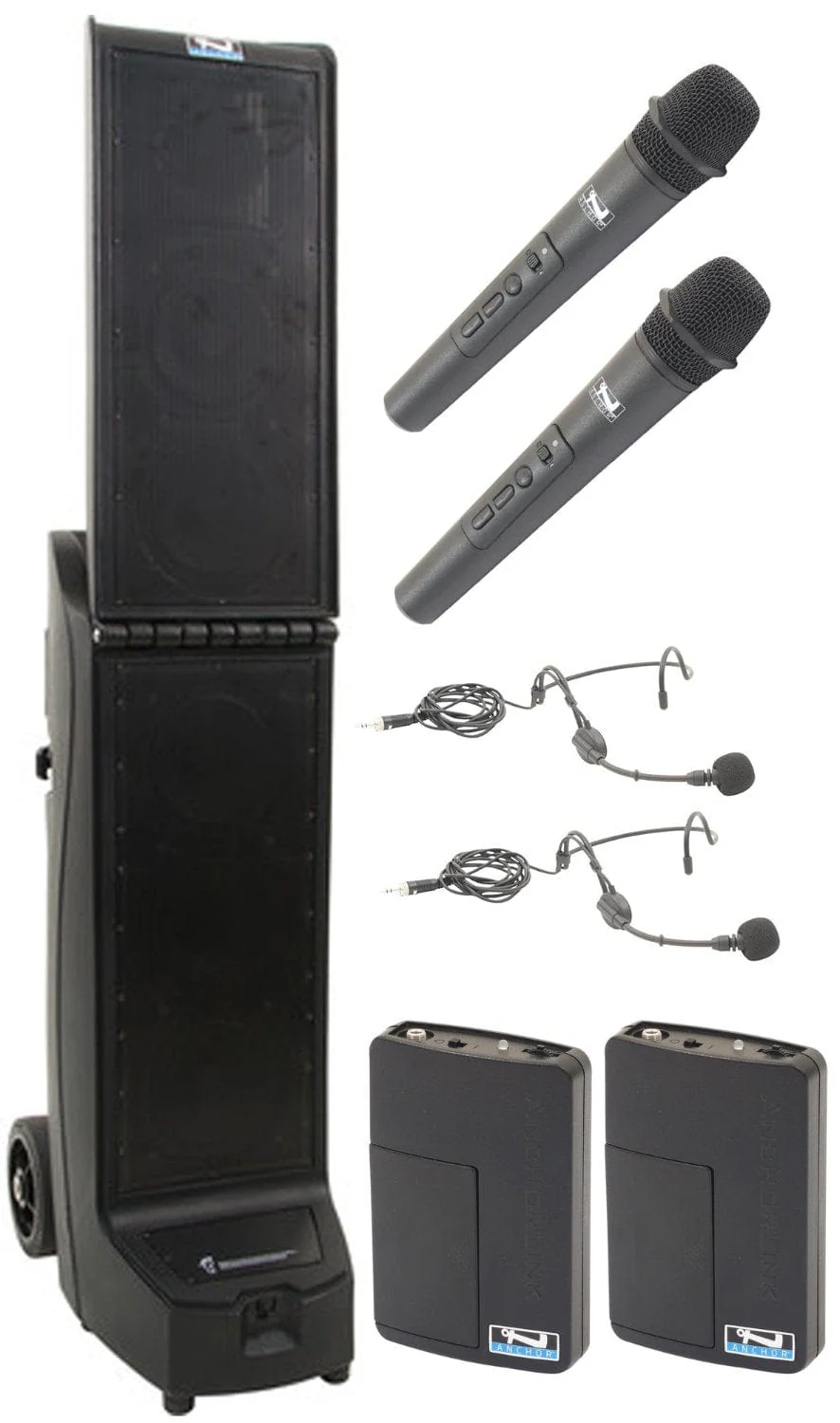 Anchor Audio 915425 Bigfoot 2 System X4 - Anchor-Air / 2x Handheld / 2x Headband Wireless Mics