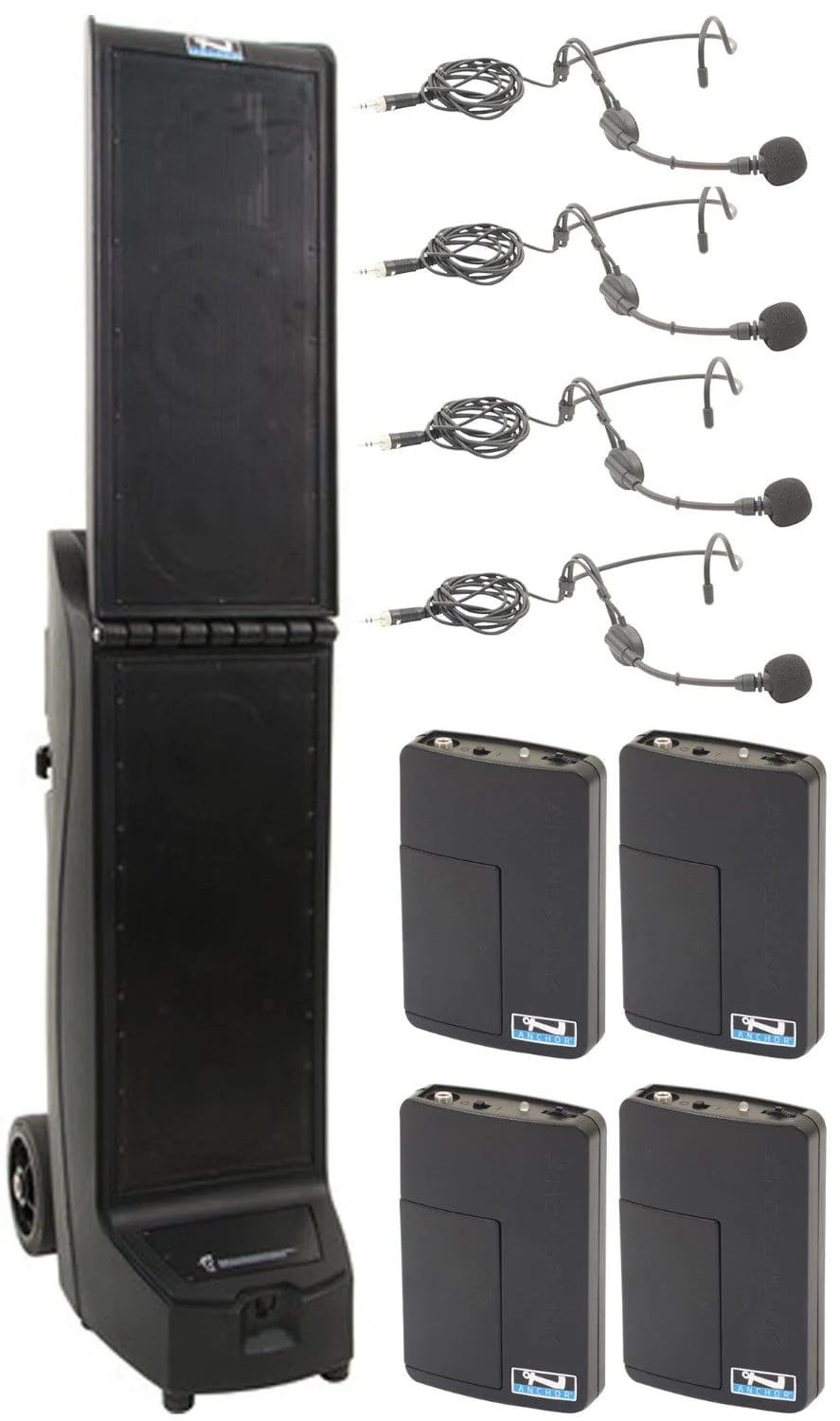 Anchor Audio 915450 Bigfoot 2 System X4 - Anchor-Air / 4x Headband Wireless Microphones
