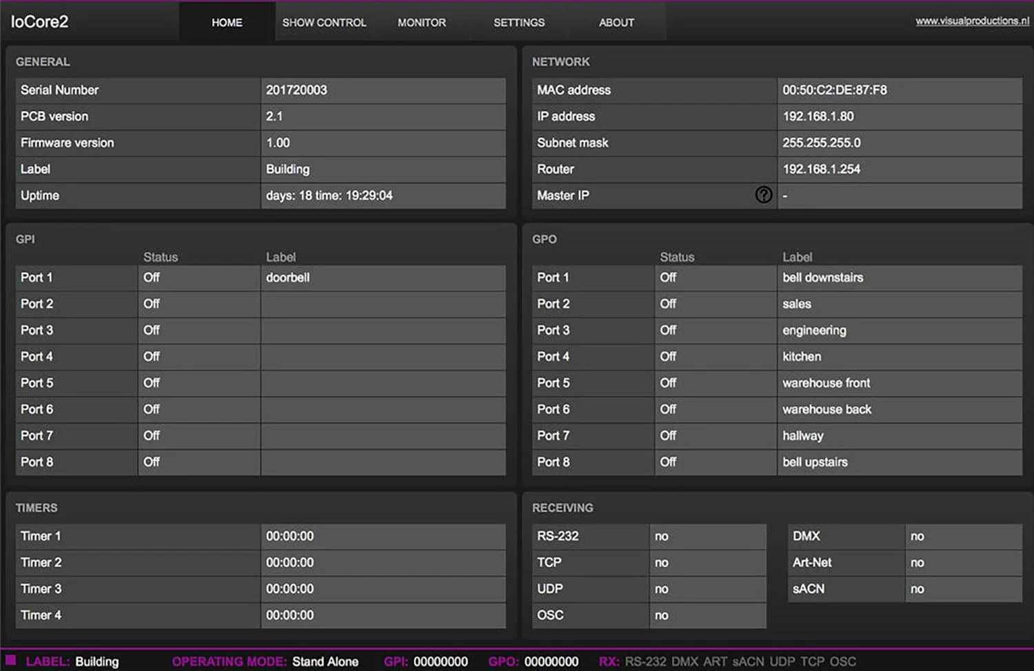 Antari IoCore2 GPI and GPO Interface with RS-232 and DMX - Image 6