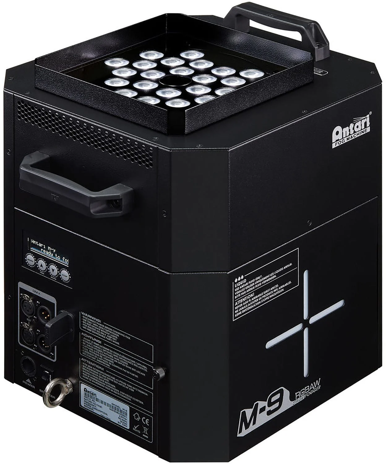 Antari M-9 RGBAW LED Multi-Position Fog Machine with 50-Foot Upshot Burst