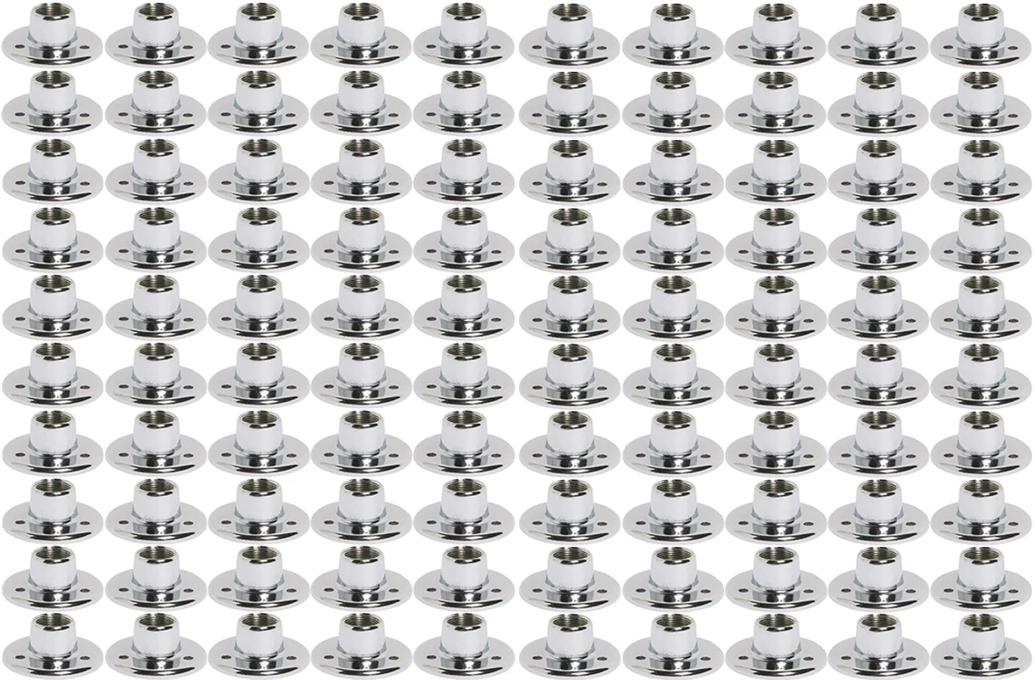 AtlasIED AD-11 Surface Mount Female Microphone Flange - 5/8 Inch - 27 Thread - Chrome (100 Pieces)