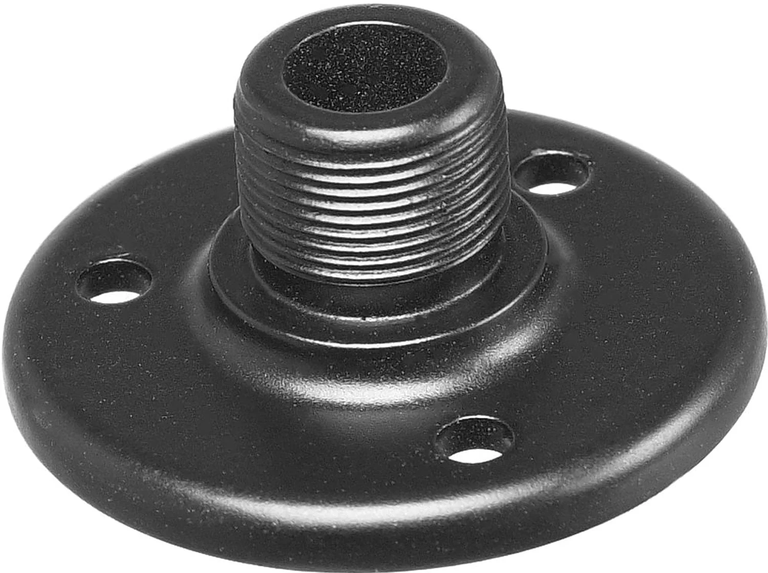 AtlasIED AD-12BE Surface Mount Male Microphone Flange - 5/8 Inch - 27 Thread - Black