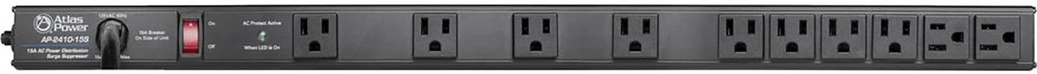 AtlasIED AP-2410-15S Vertical Power Strip - 10 Outlet - 15 Ampere - 24 Inch