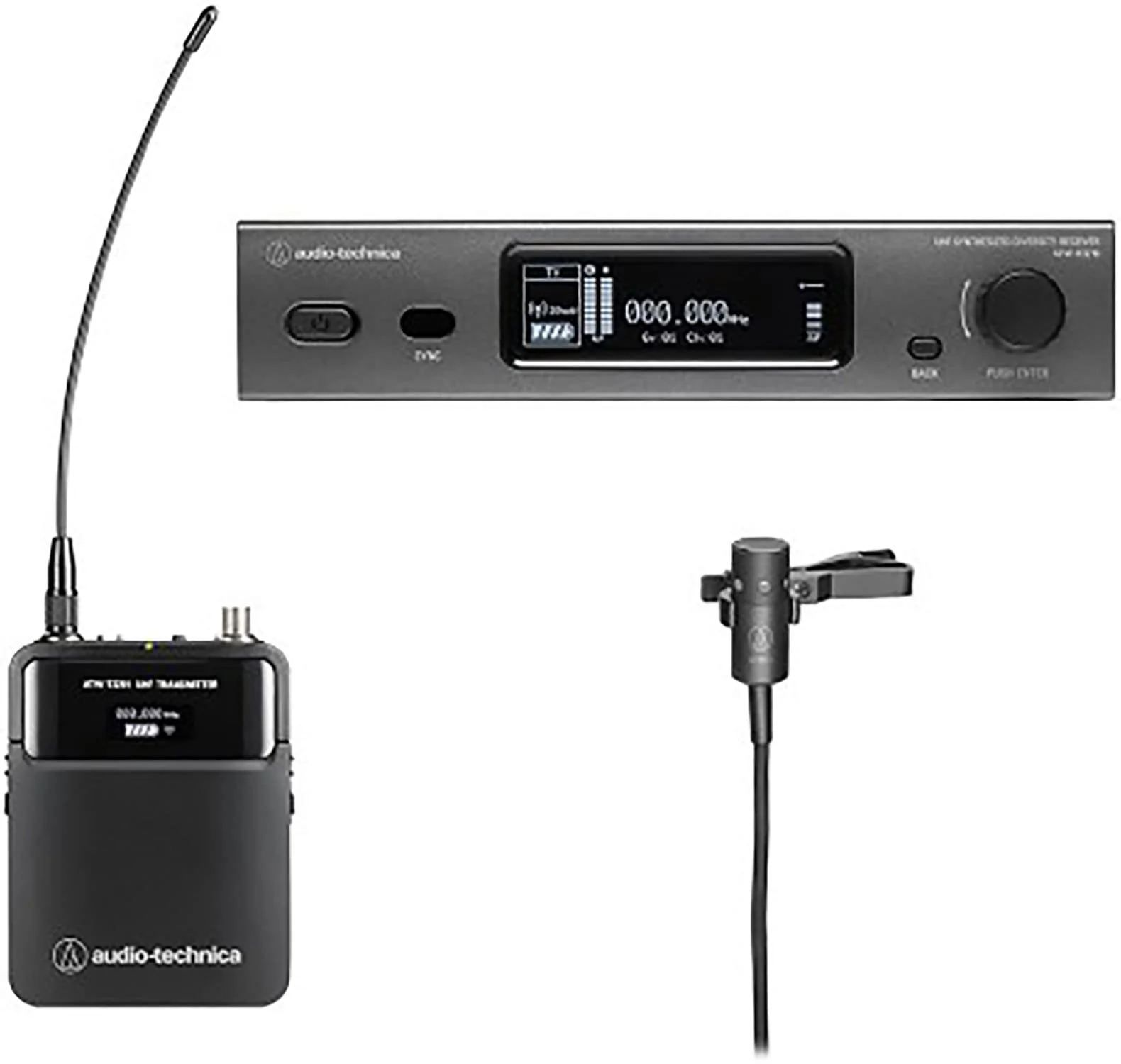 Audio-Technica ATW-3211N/831 3000 Lavalier Microphone System 530-590