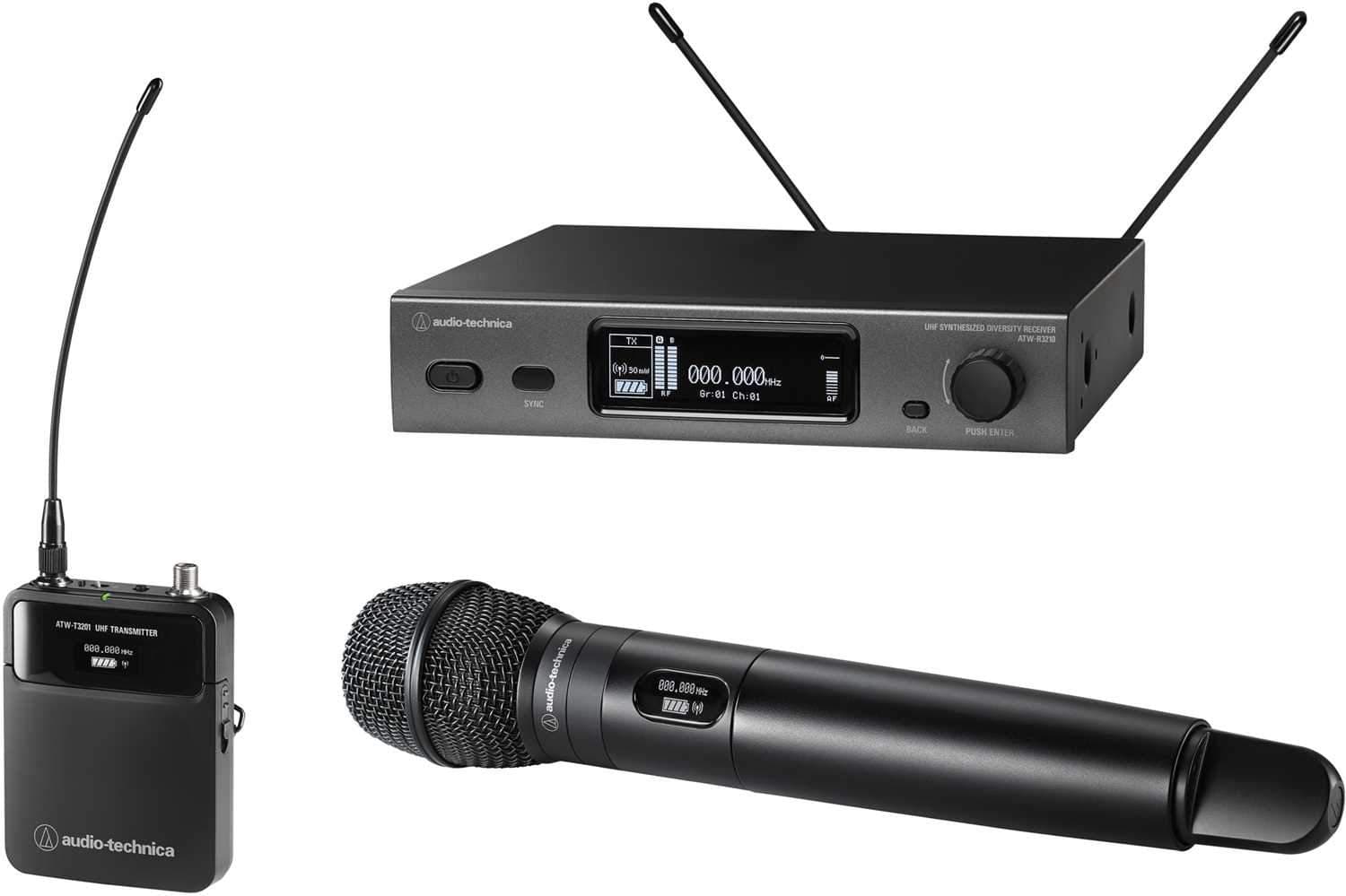 Audio Technica ATW-3212/C510 3000 Series Wireless Handheld Mic DE2