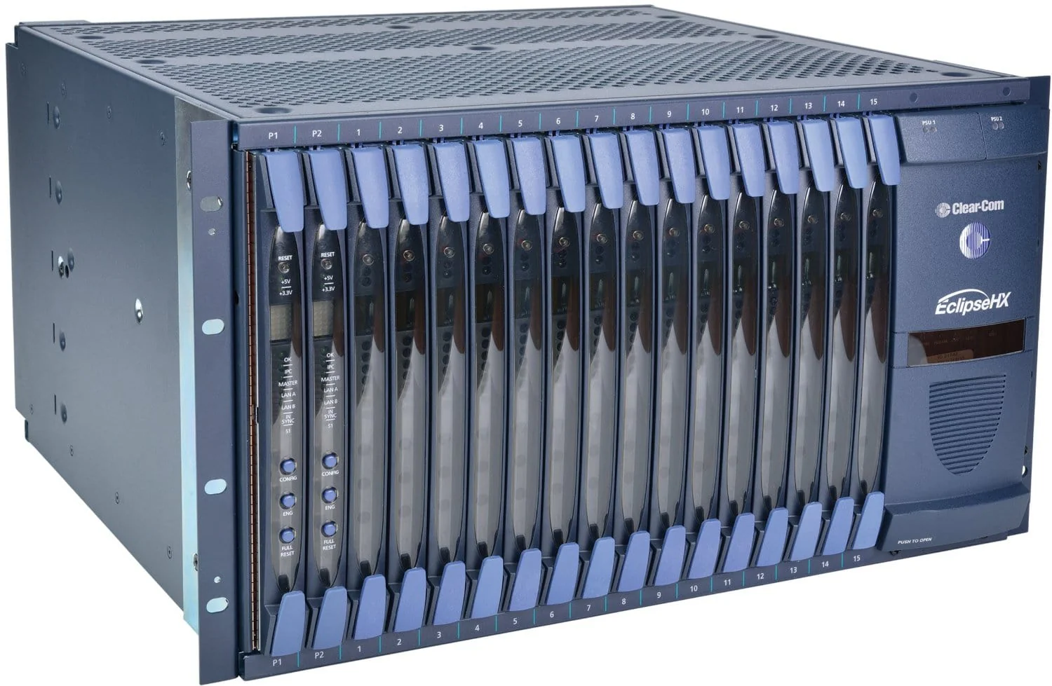 Clear-Com Eclipse HX-OMEGA 16P Frame with 15 Card Slots - 16 Ports - Image 3