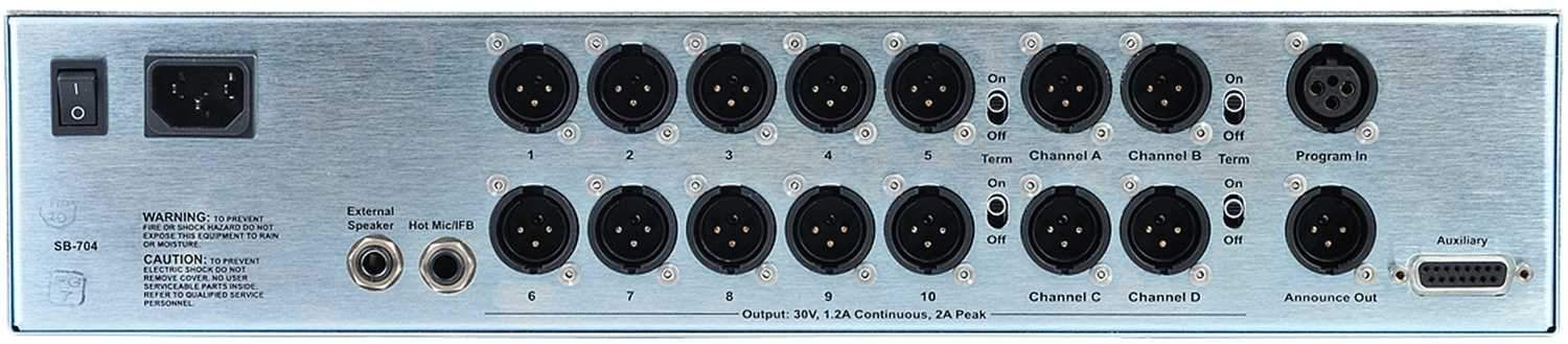 Clear-Com SB-704 4-Channel Switchboard Main Station - Image 4