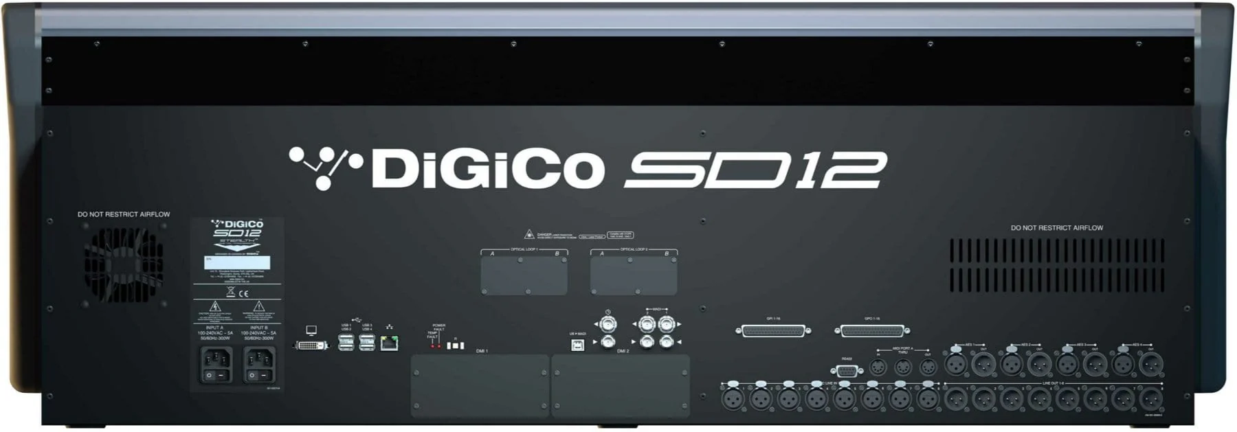 DiGiCo SD12 72-Input Digital Mixing Console - MADI and One Multi-Mode Optics ST - Image 3