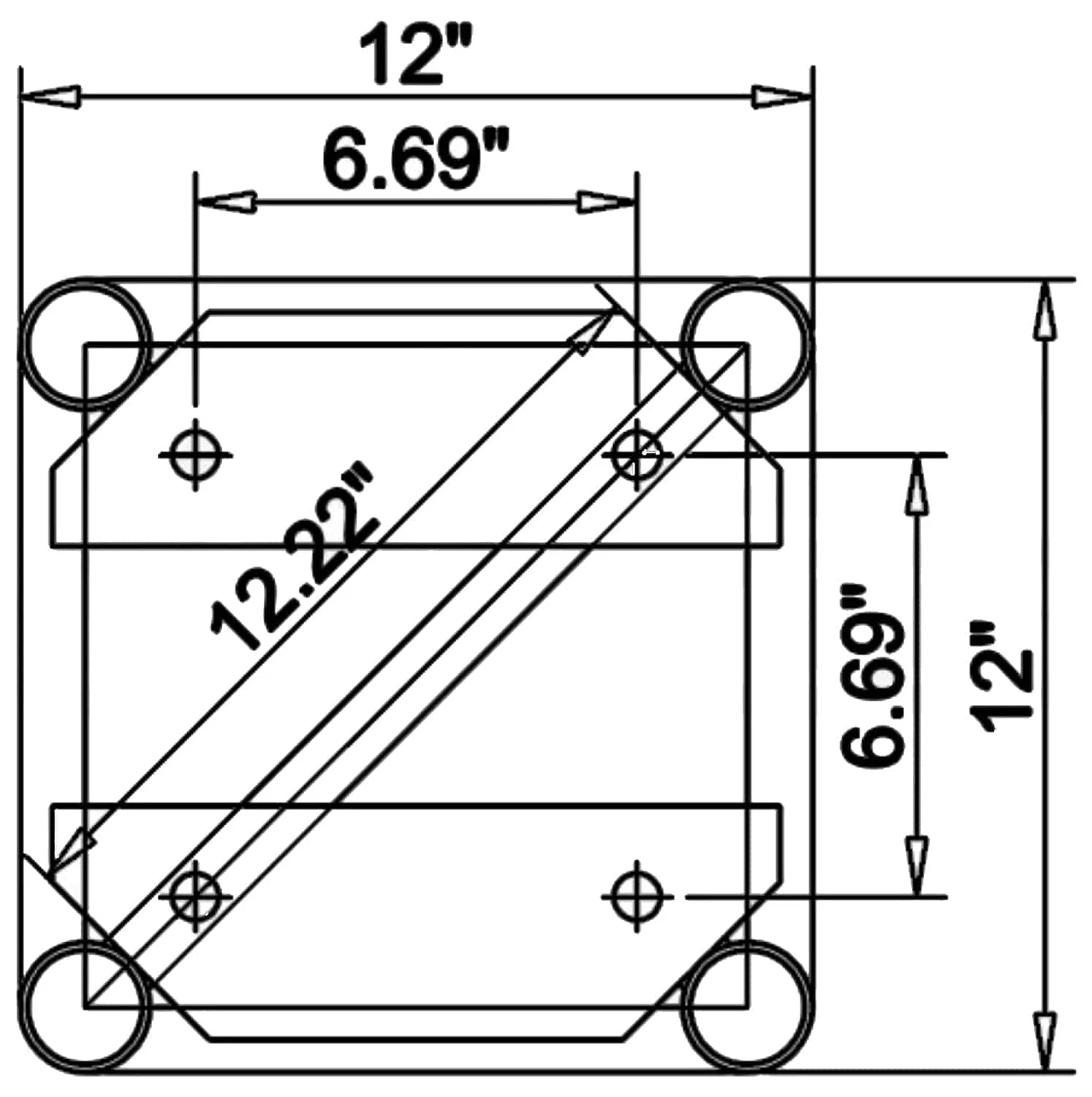DuraTruss DT-GP8-BLK 8-Foot End-Plated Square Truss -Black - Image 2
