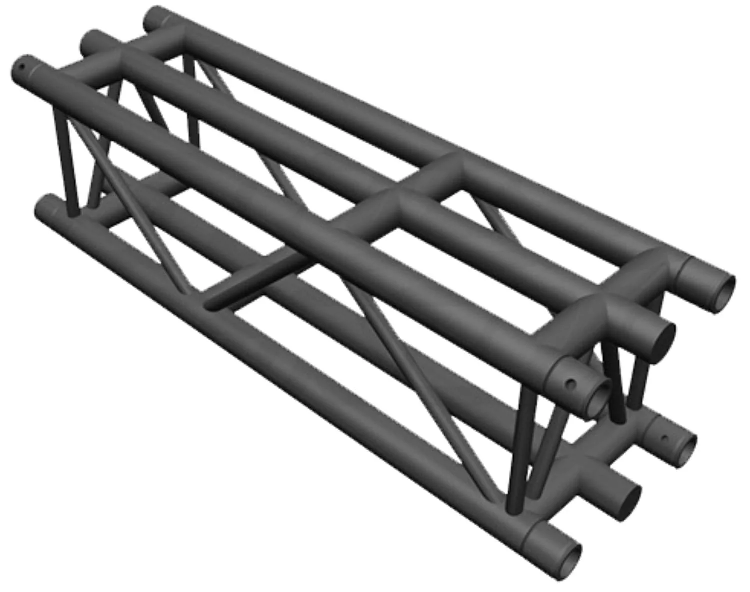 DuraTruss DT36-100-BLK-MTE 3.28-Foot (1-Meter) DT36 Square Truss with 6 Main Cords -Black
