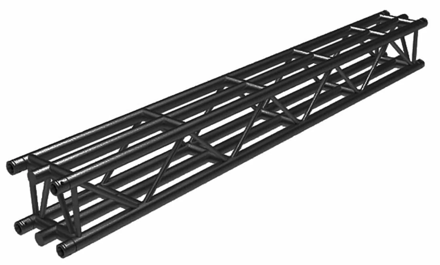 DuraTruss DT36-250-BLK-MTE 8.20-Foot (2.5-Meter) DT36 Square Truss with 6 Main Cords - Black